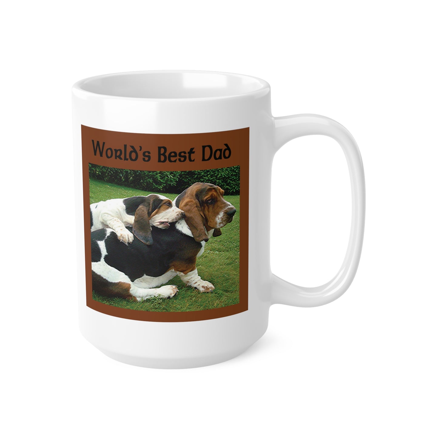 Father's Day Basset Hounds World's Best Dad Coffee Mug