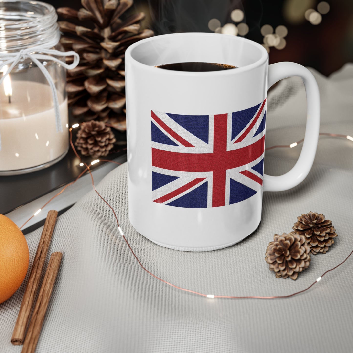 Union Jack Flag Mosaic Coffee Mug