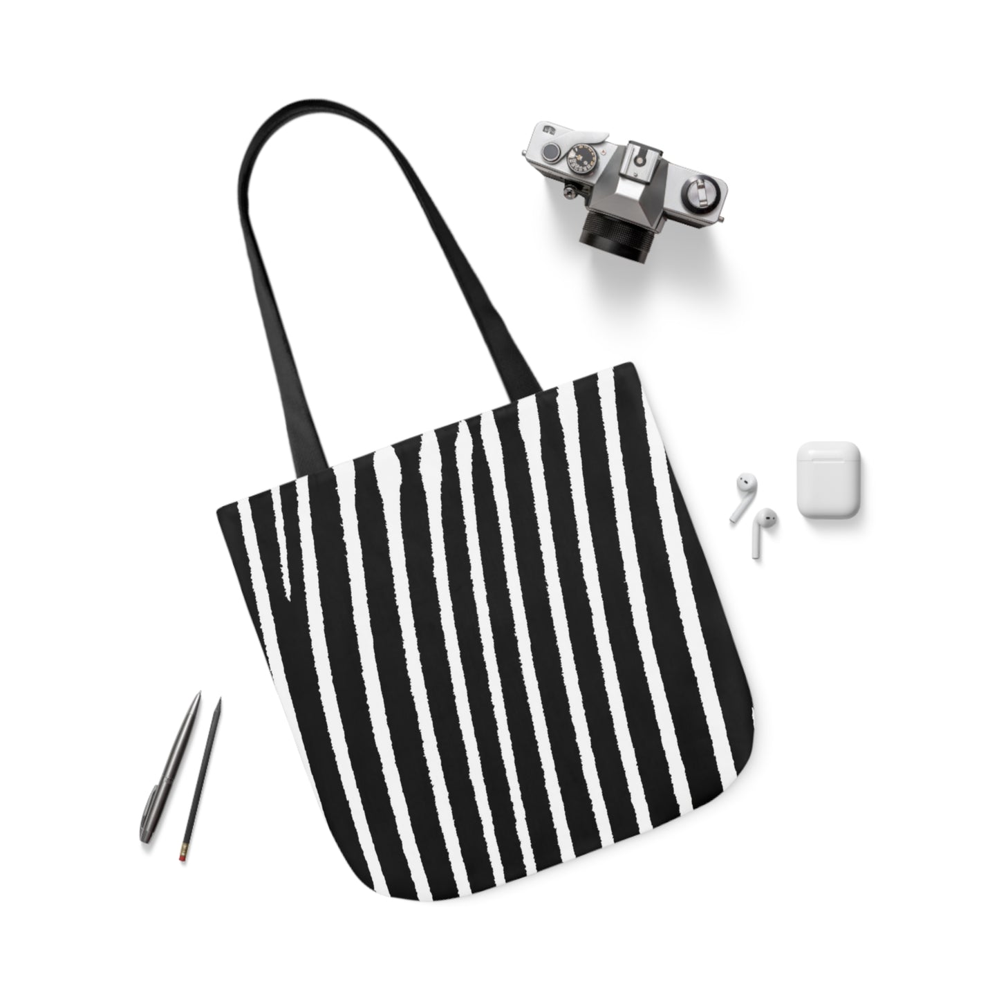 Zebra Stripes Print Pattern Shoulder Tote Bag