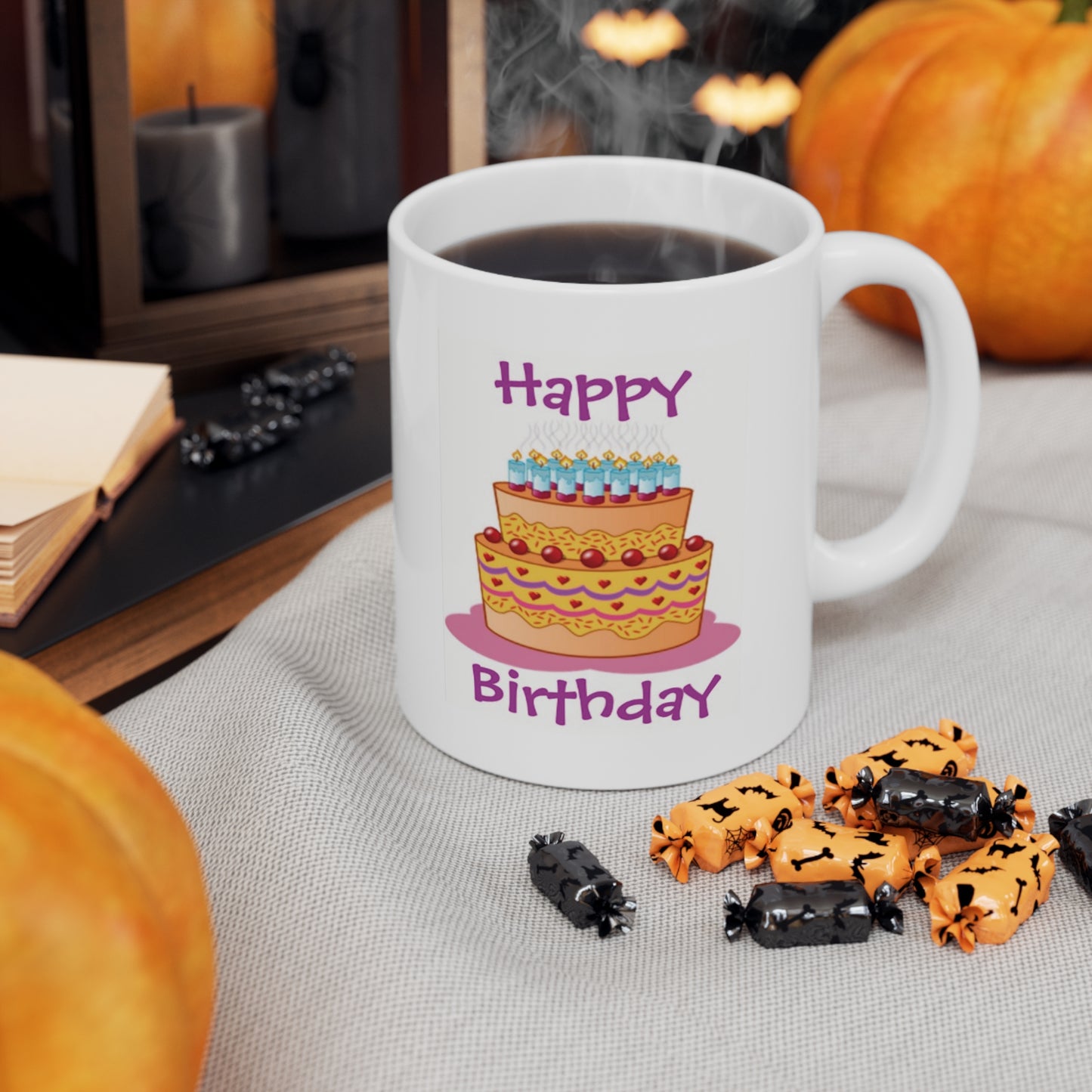 Happy Birthday Big Cake Coffee Mug