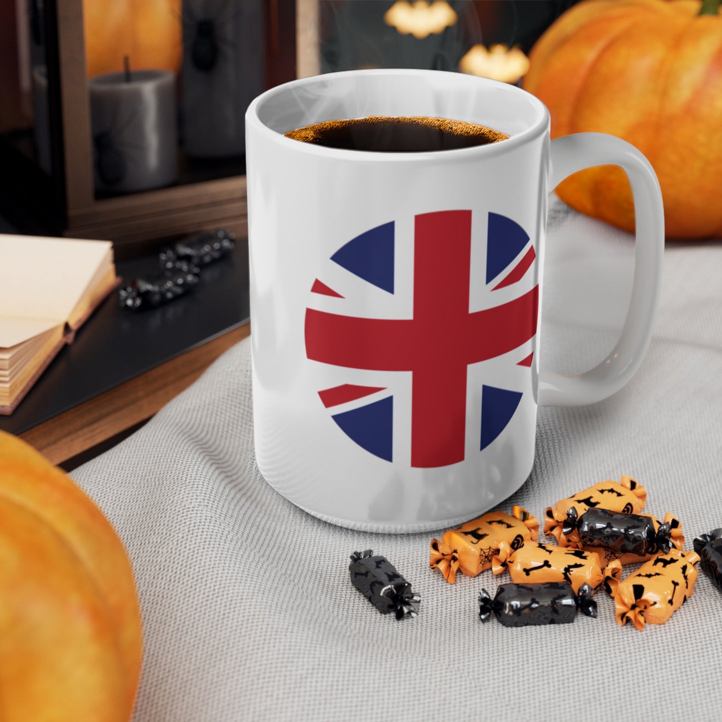 Union Jack Flag Round Circle Coffee Mug