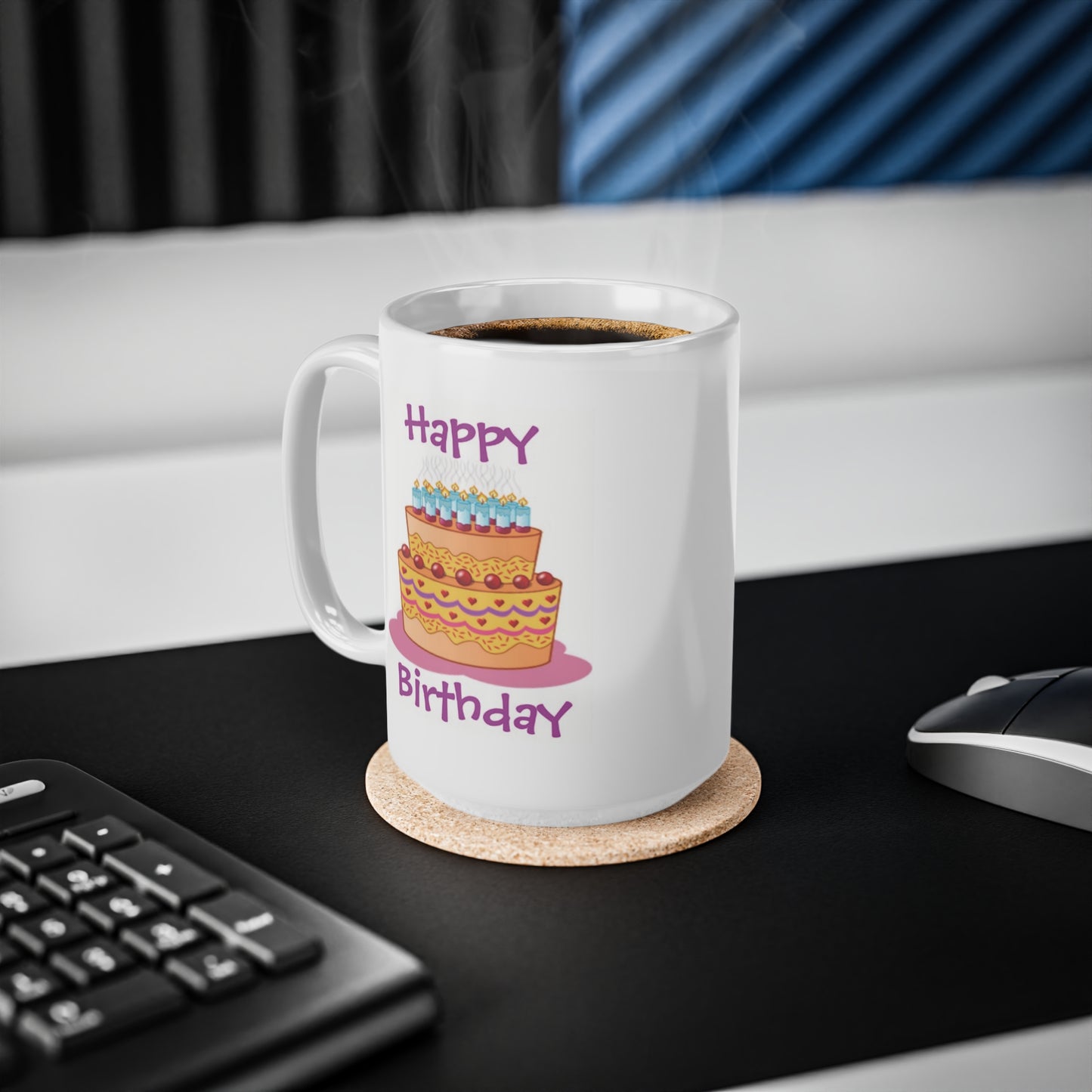 Happy Birthday Big Cake Coffee Mug