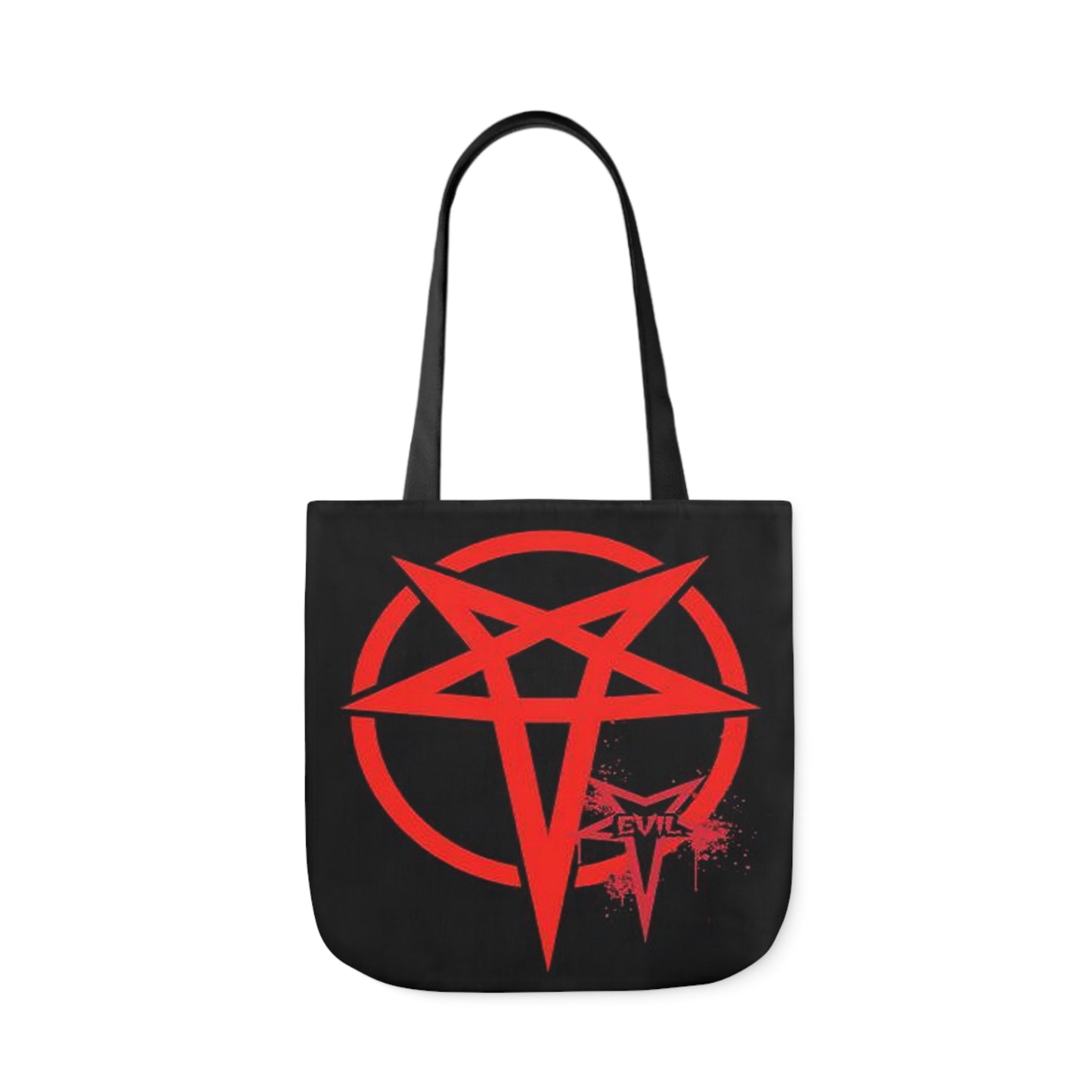 Red Evil Inverted Pentagram Shoulder Tote Bag