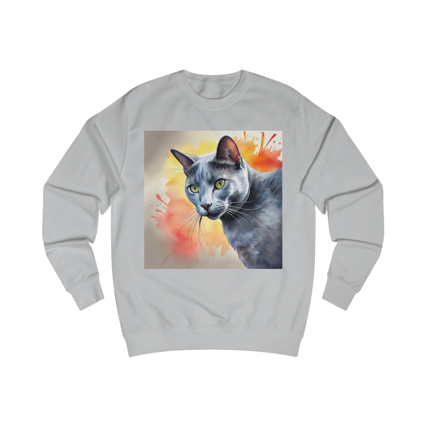 Russian Blue Cat Cute Watercolor Sweatshirt