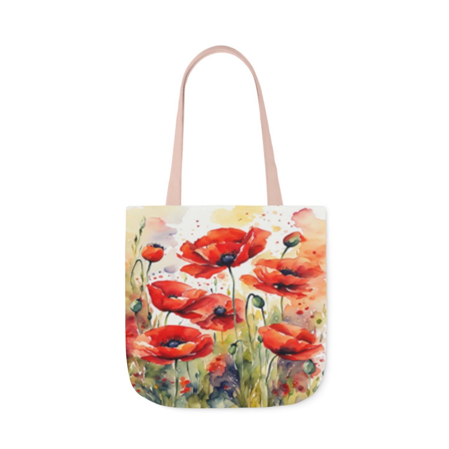 Large Red Poppies Shoulder Tote Bag