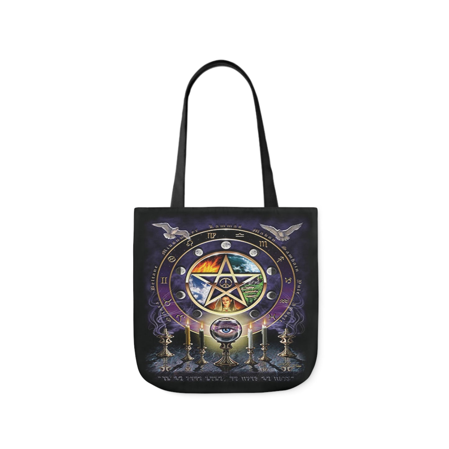 Witches Magical Altar Pentagram Shoulder Tote Bag