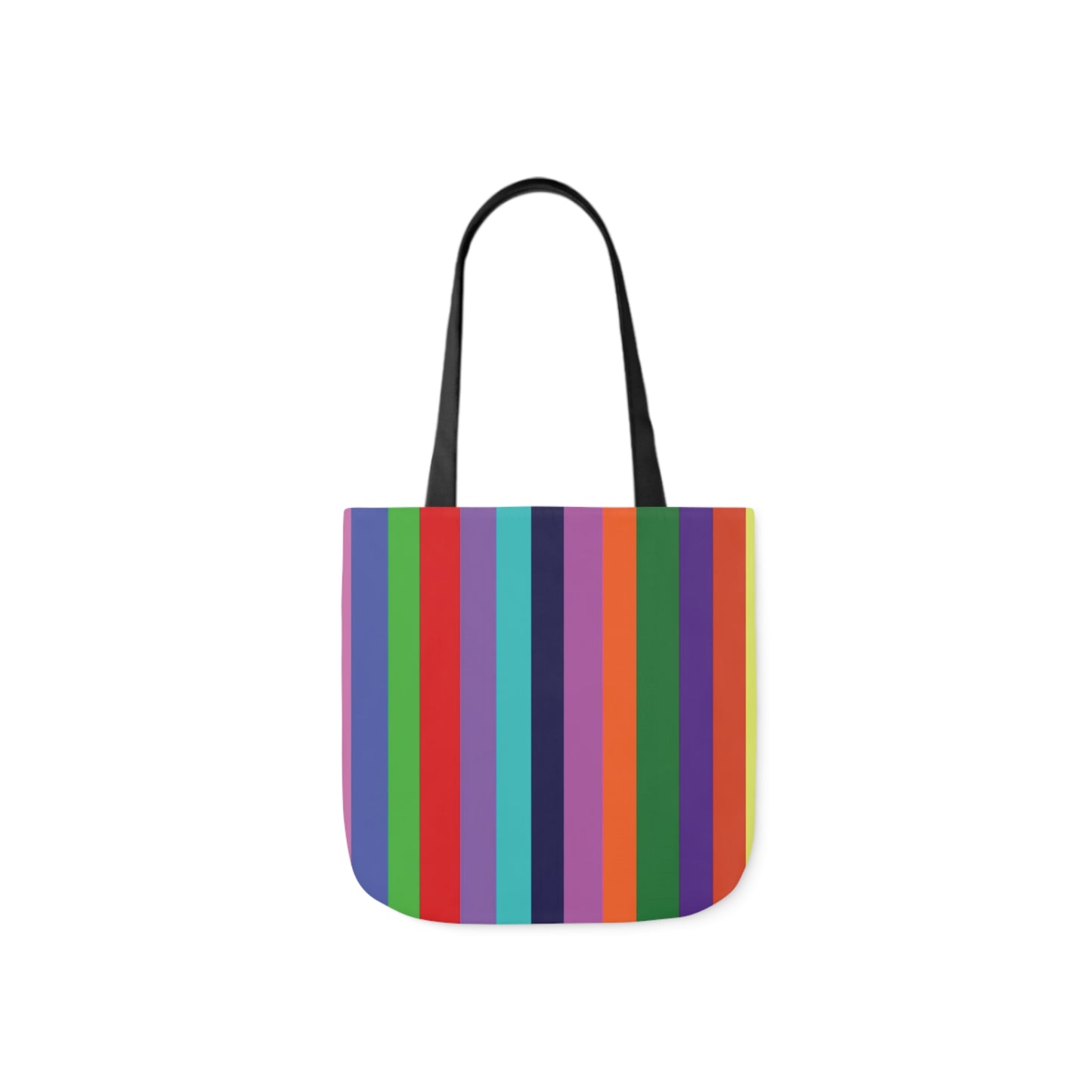 Rainbow Bright Colour Stripes Shoulder Tote Bag