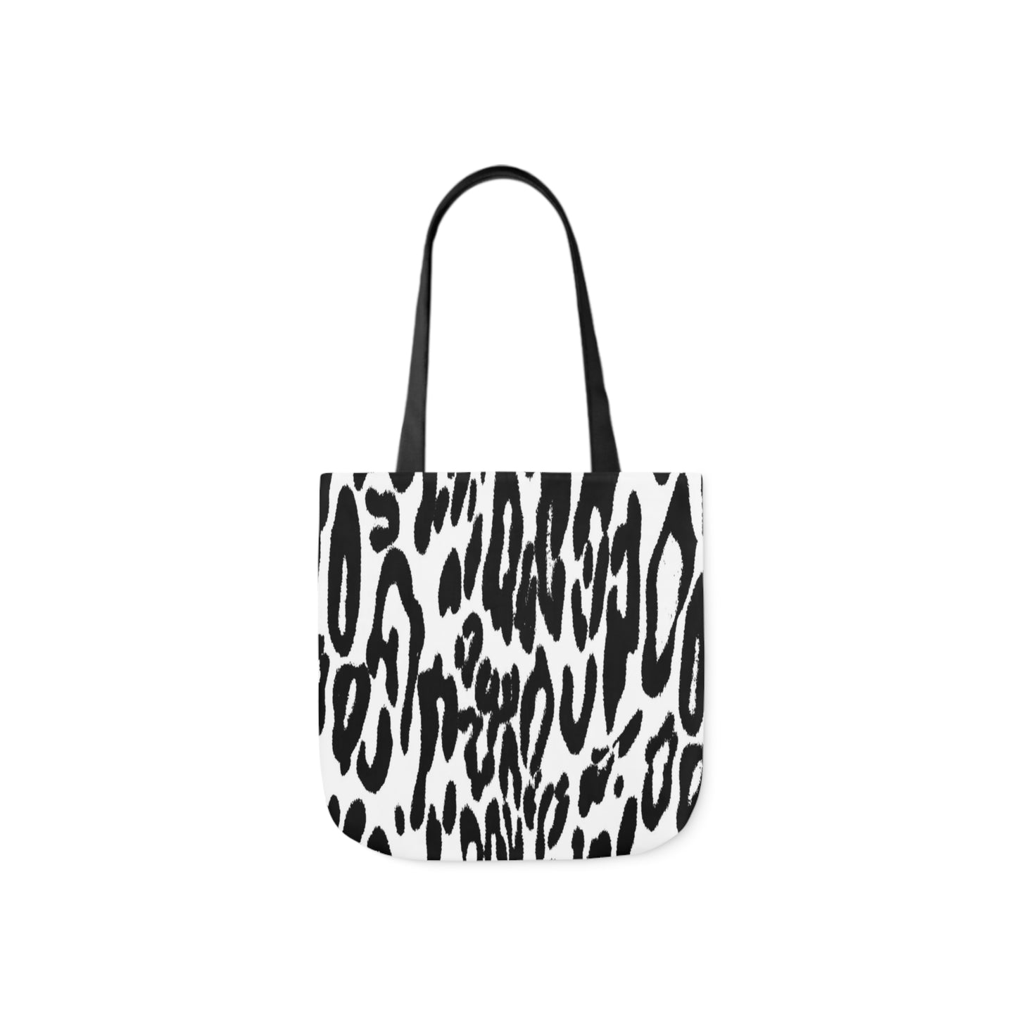 Black And White Leopard Print Pattern Shoulder Tote Bag