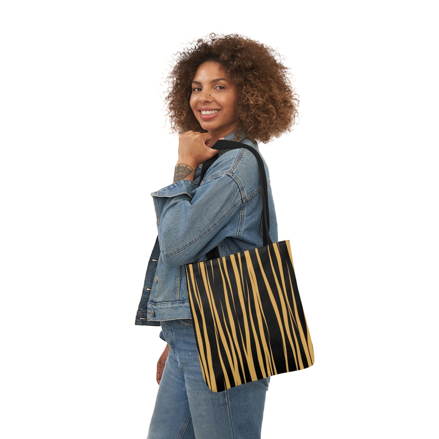 Tiger Stripes Animal Pattern Shoulder Tote Bag