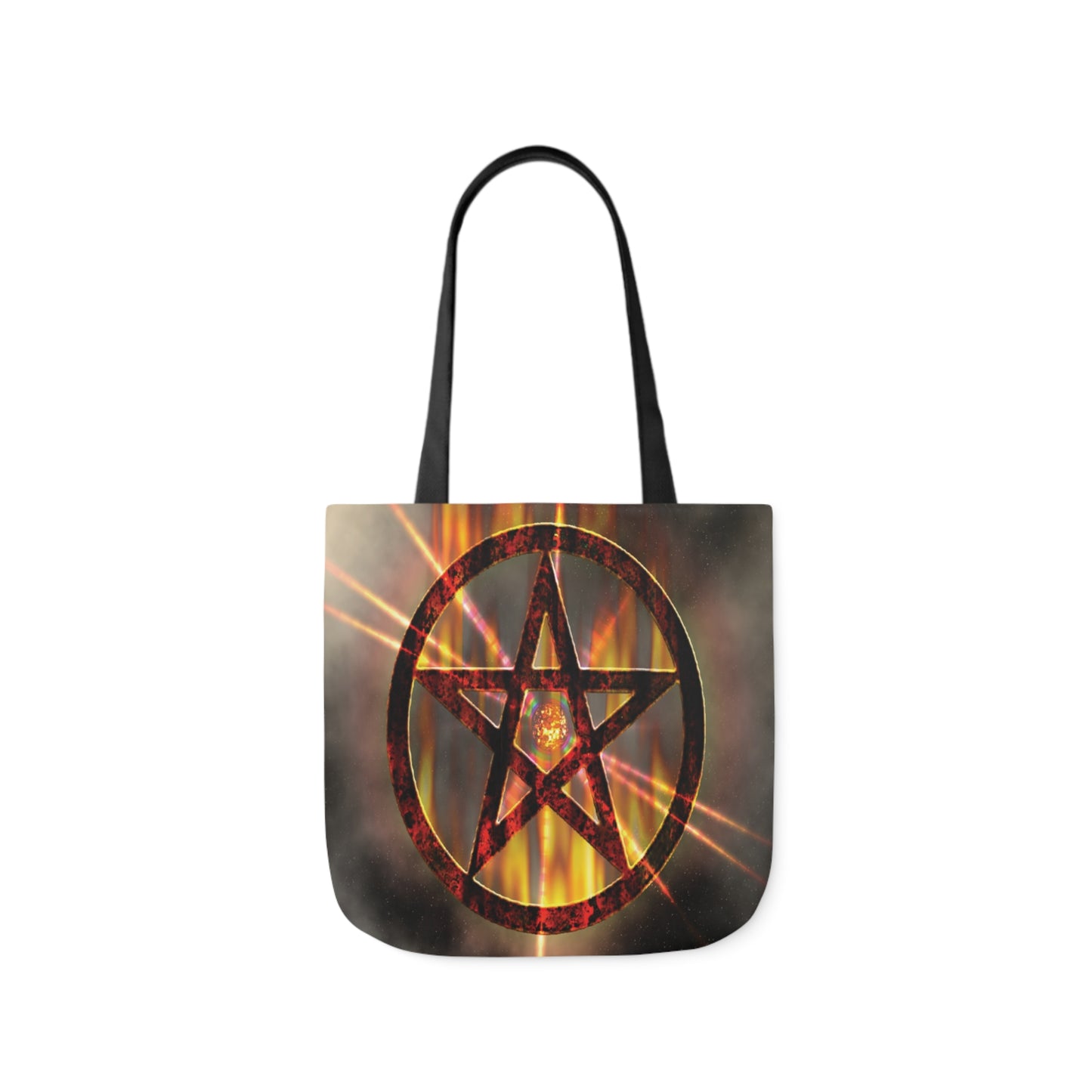 Magic Burning Pentagram Witches Pentacle Shoulder Tote Bag