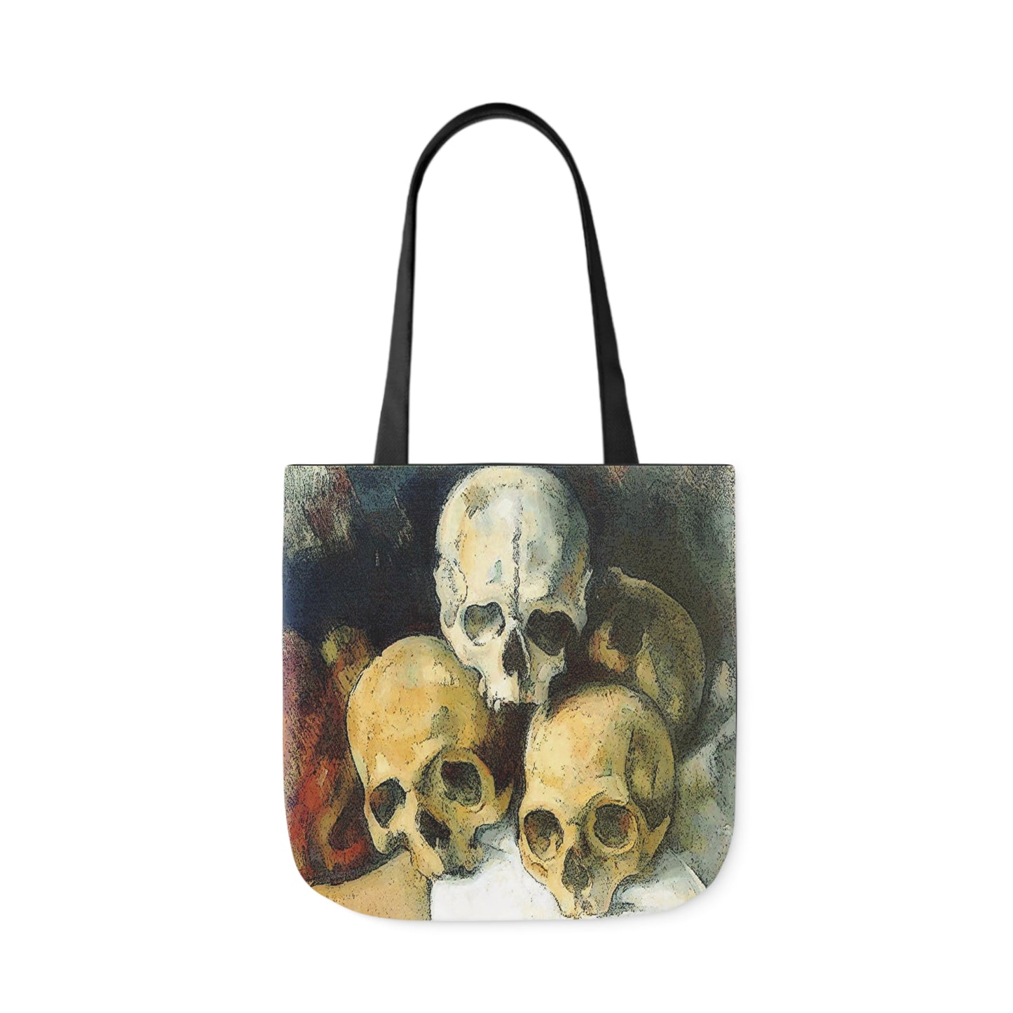 Vintage Pyramid of Skulls Classical Painting Shoulder Tote Bag