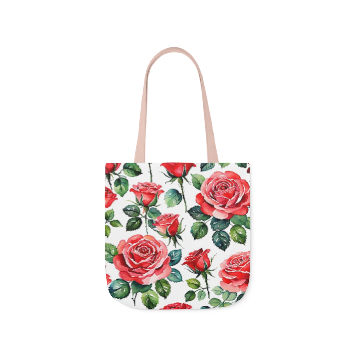 Large Pink Roses Shoulder Tote Bag