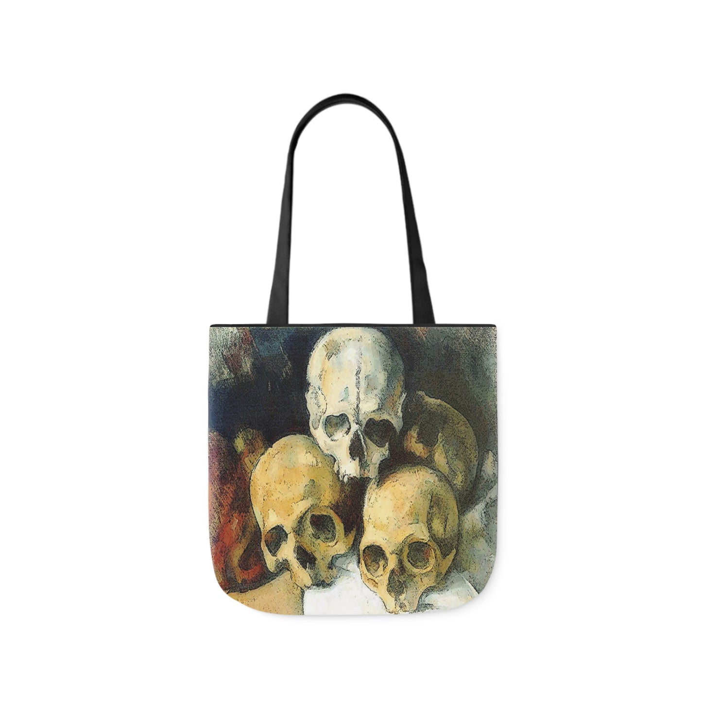 Vintage Pyramid of Skulls Classical Painting Shoulder Tote Bag