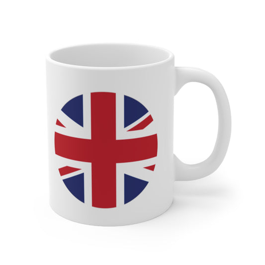 Union Jack Flag Round Circle Coffee Mug