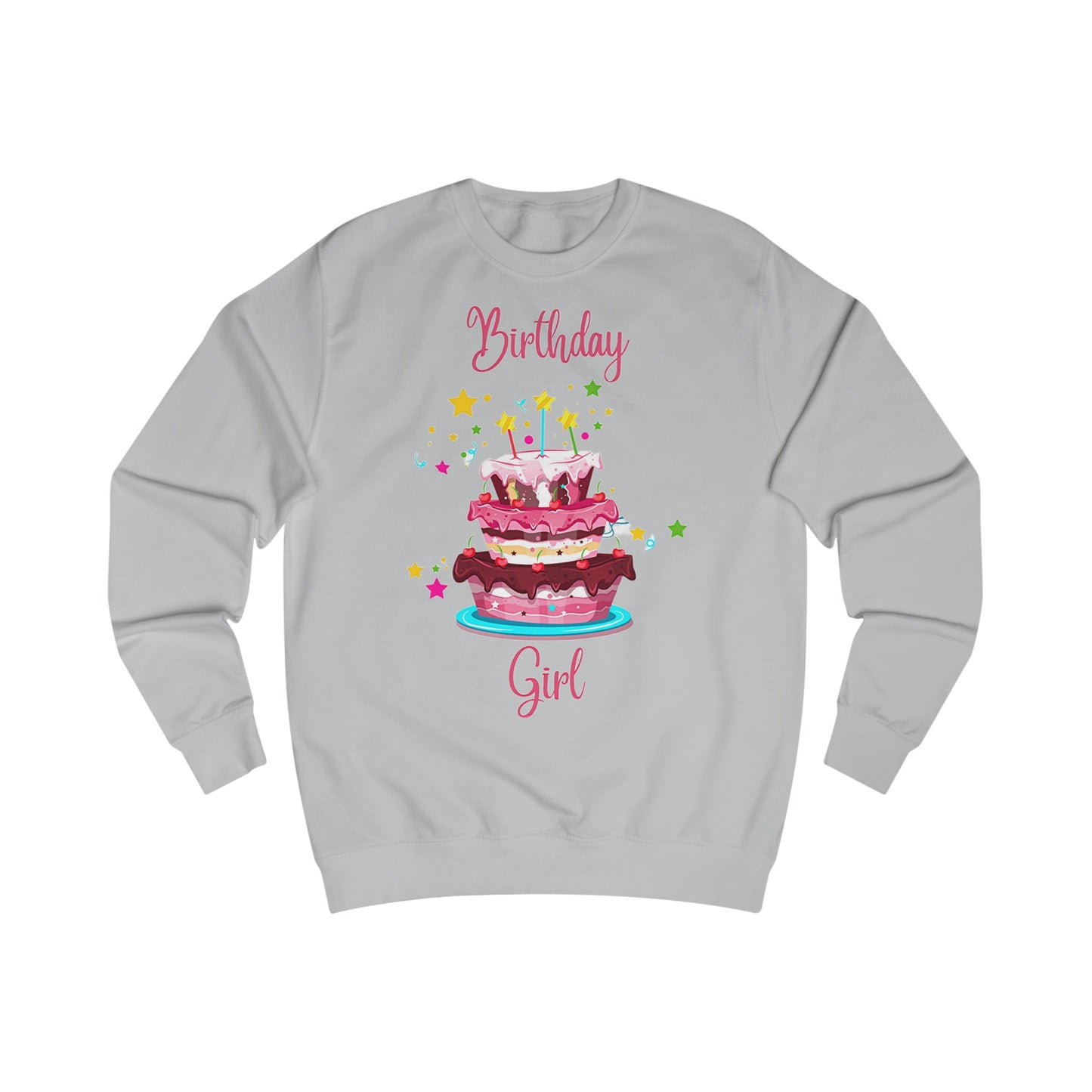 Birthday Girl Star Birthday Cake Sweatshirt