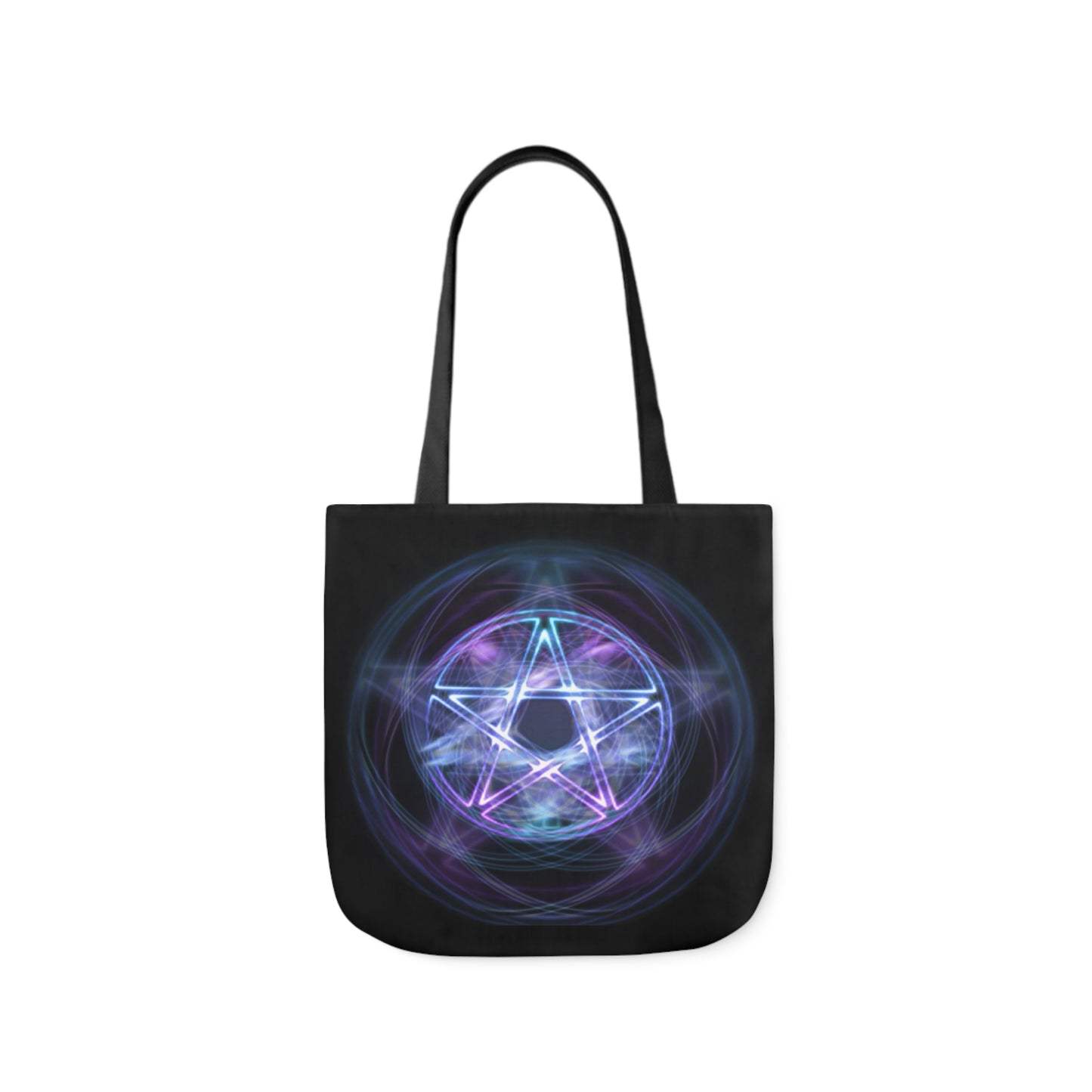 Witchcraft Blue Fire Pentagram Shoulder Tote Bag