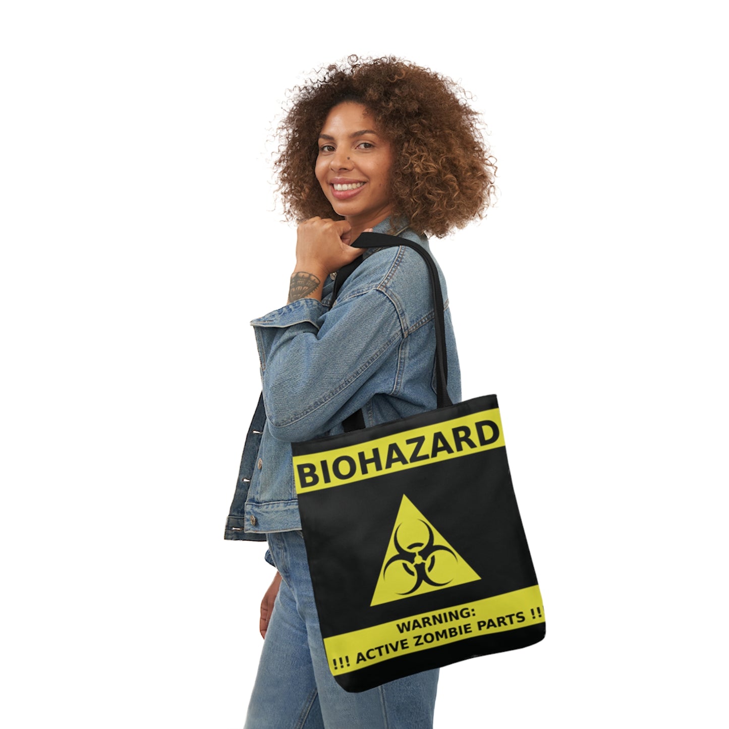 Biohazard Zombie Active Sign  Shoulder Tote Bag