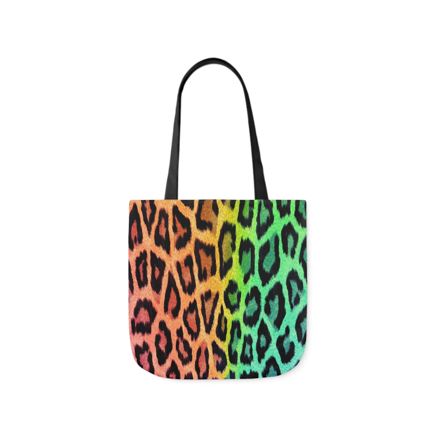 Rainbow Leopard Print Pattern Shoulder Tote Bag