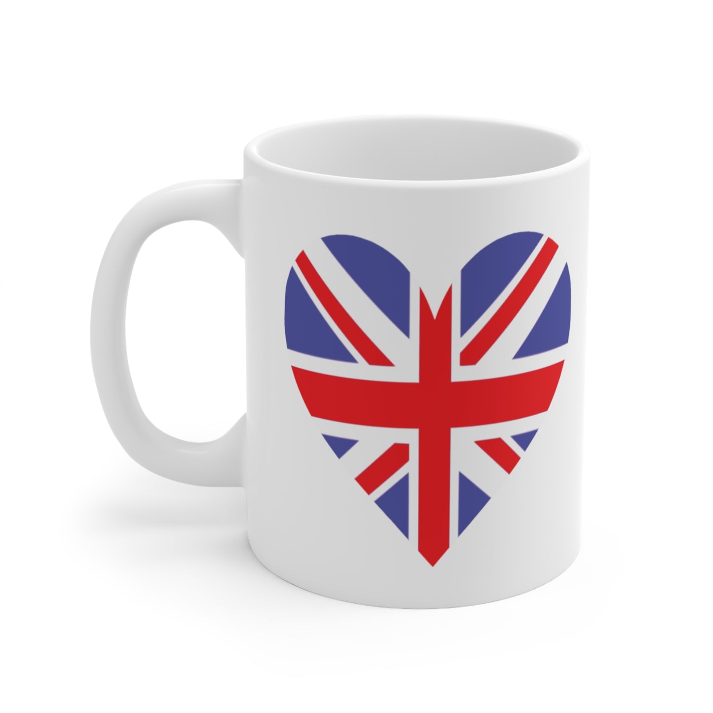 Union Jack Flag Heart Coffee Mug