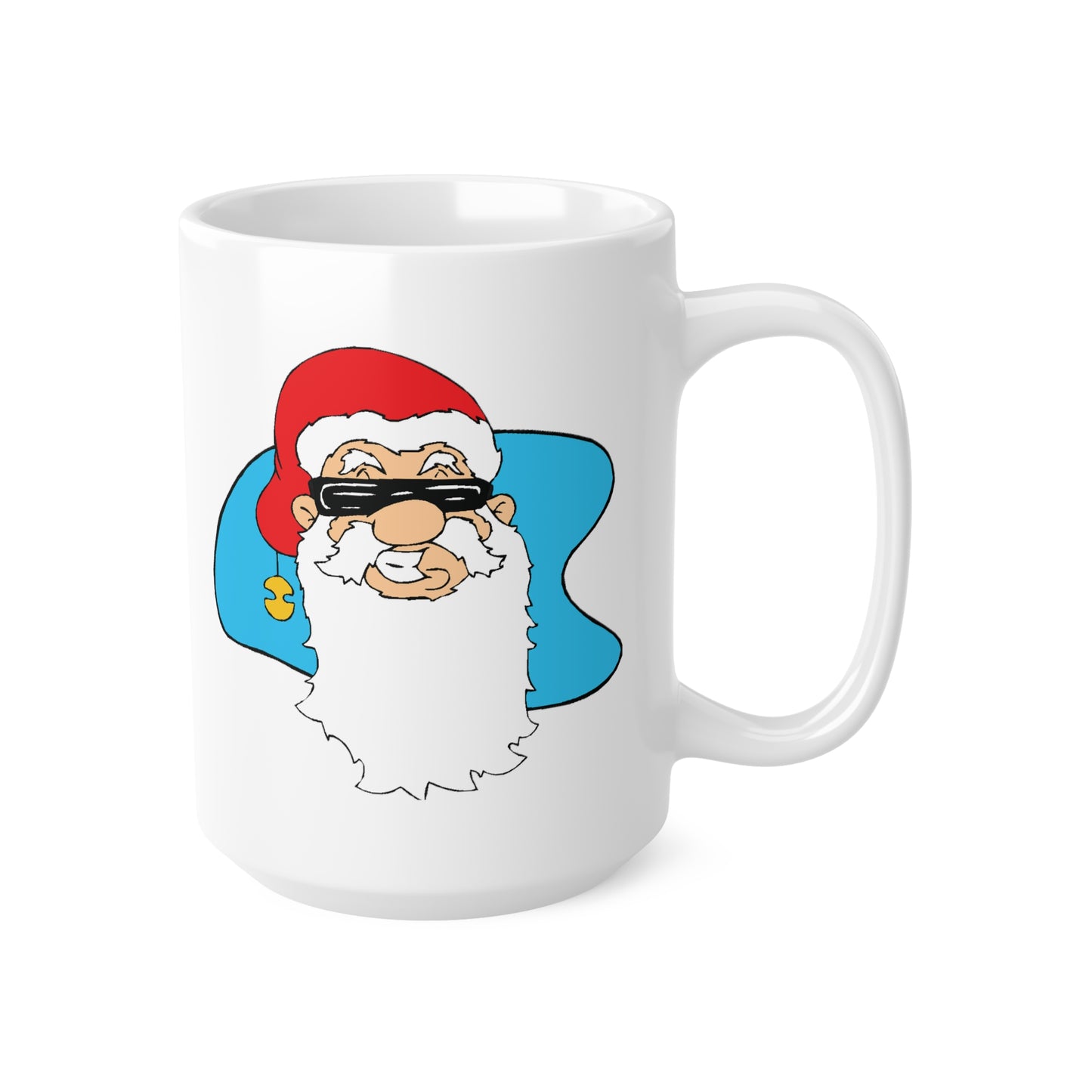 Cool Christmas Santa Claus In Sunglasses Coffee Mug