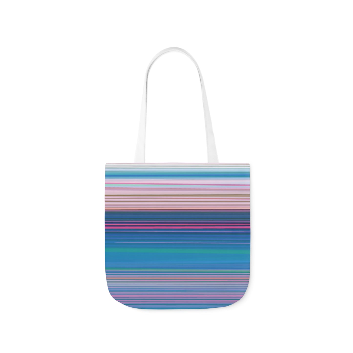 Ocean Sunrise Stripes Pattern Shoulder Tote Bag