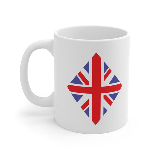 Union Jack Flag Large Diamond Coffee Mug