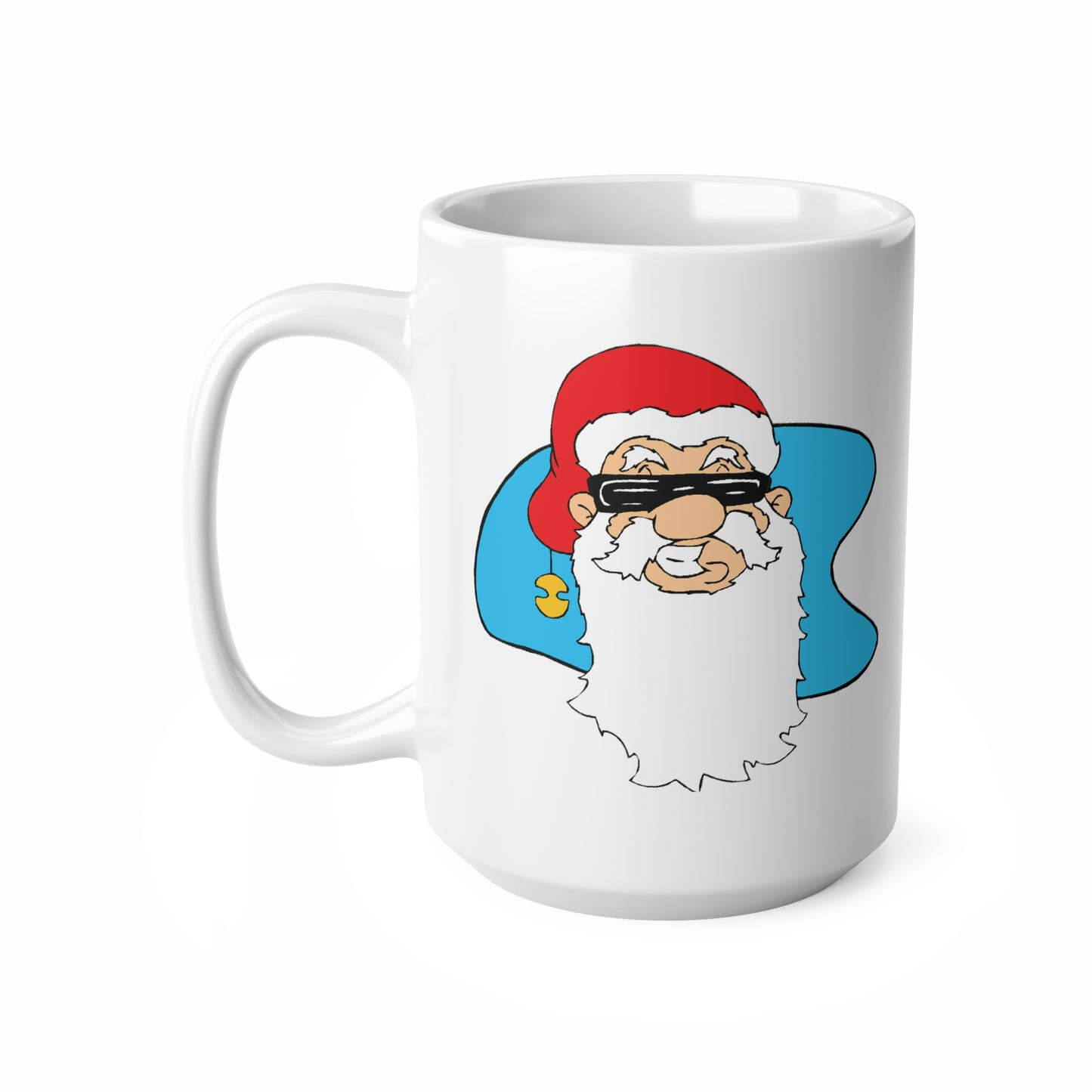 Cool Christmas Santa Claus In Sunglasses Coffee Mug