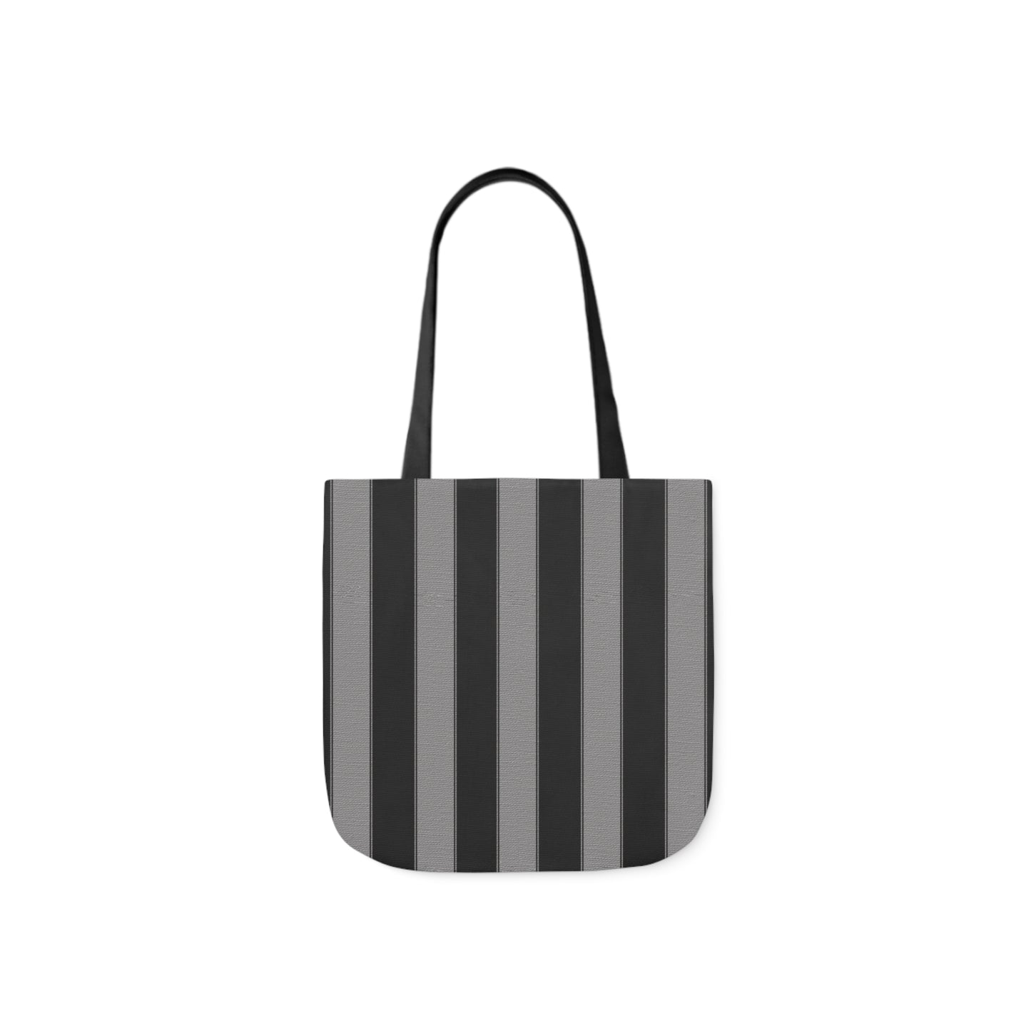 Black And Grey Goth Stripes Pattern Shoulder Tote Bag