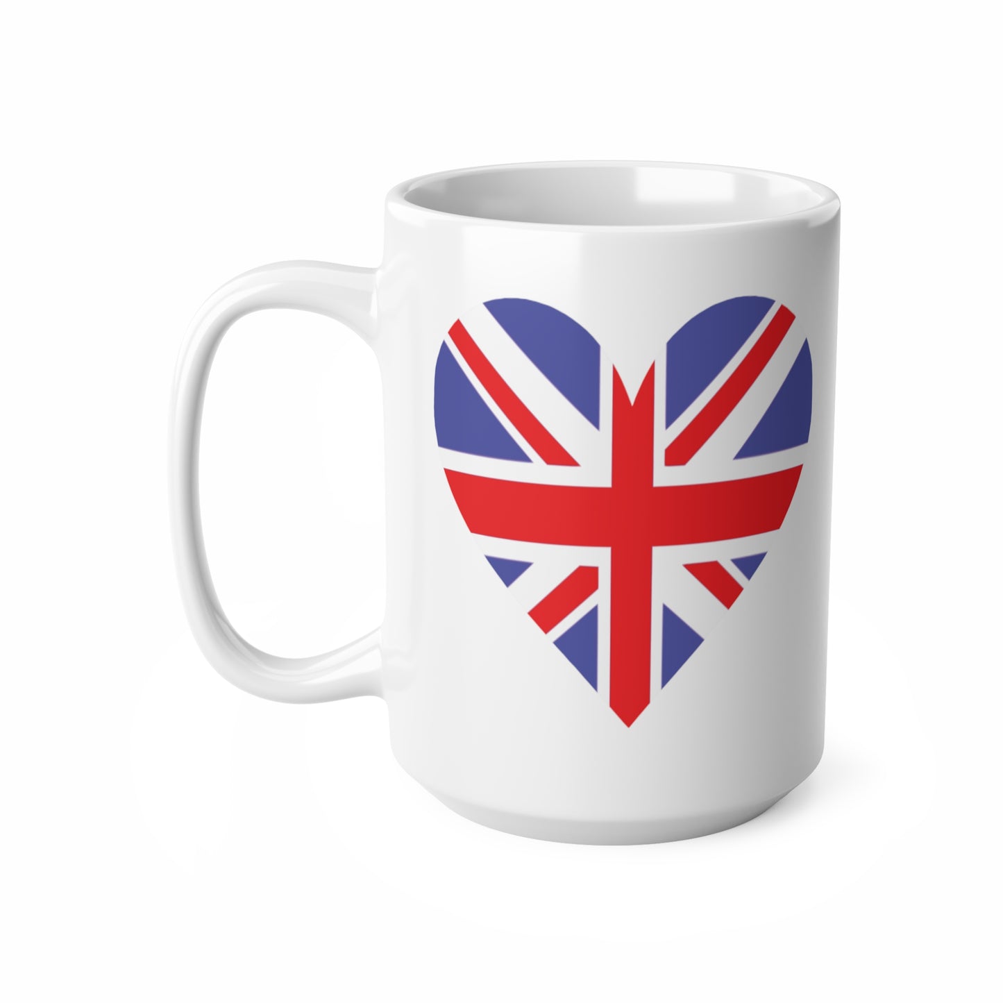 Union Jack Flag Heart Coffee Mug