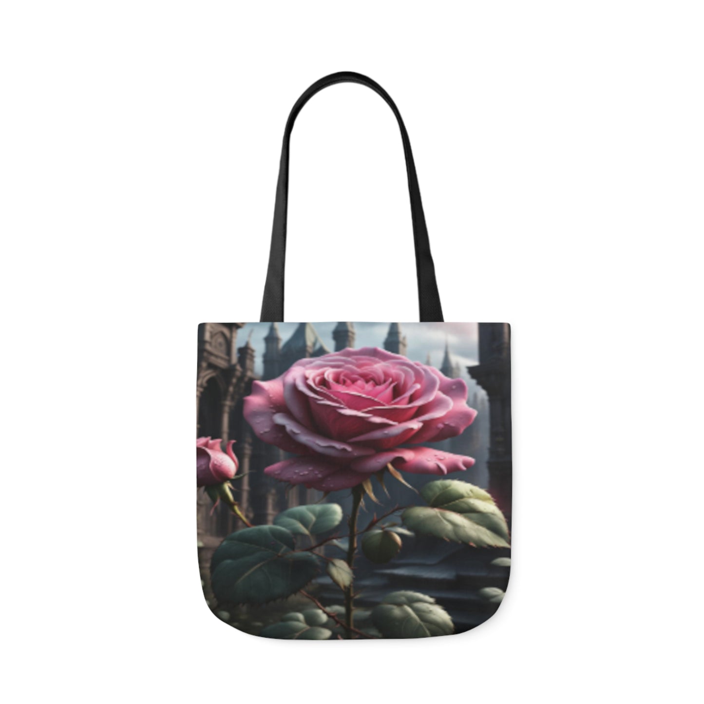 Pink Gothic Fantasy Rose Shoulder Tote Bag