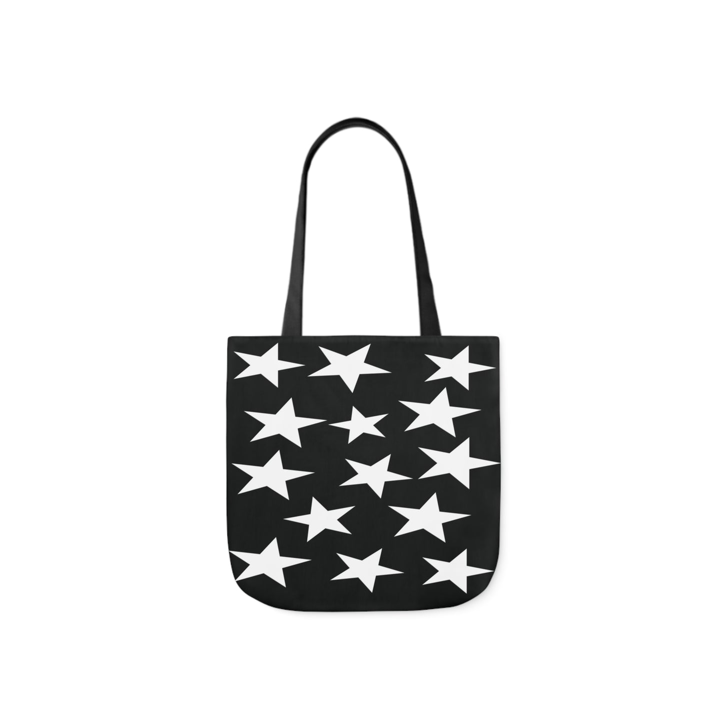 Stars White Cluster Pattern Shoulder Tote Bag