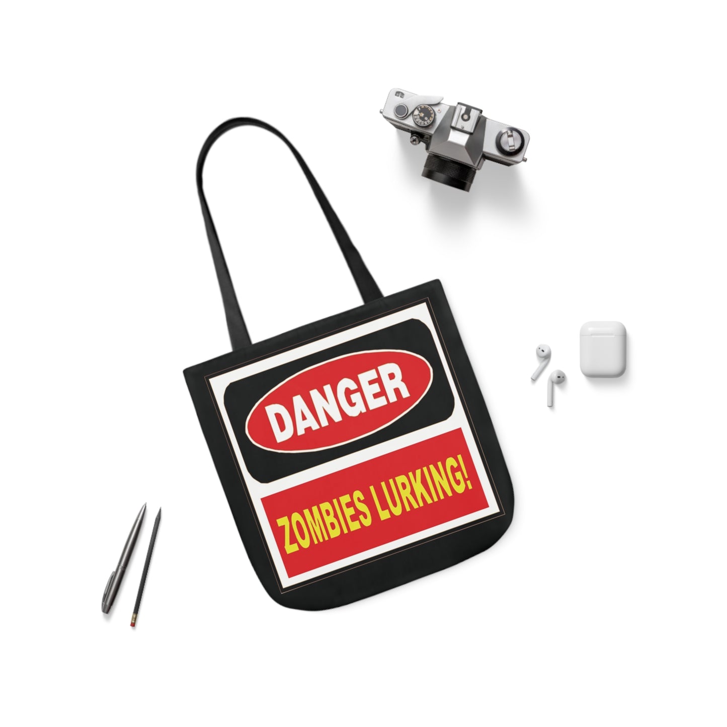 Danger Zombies Lurking! Shoulder Tote Bag