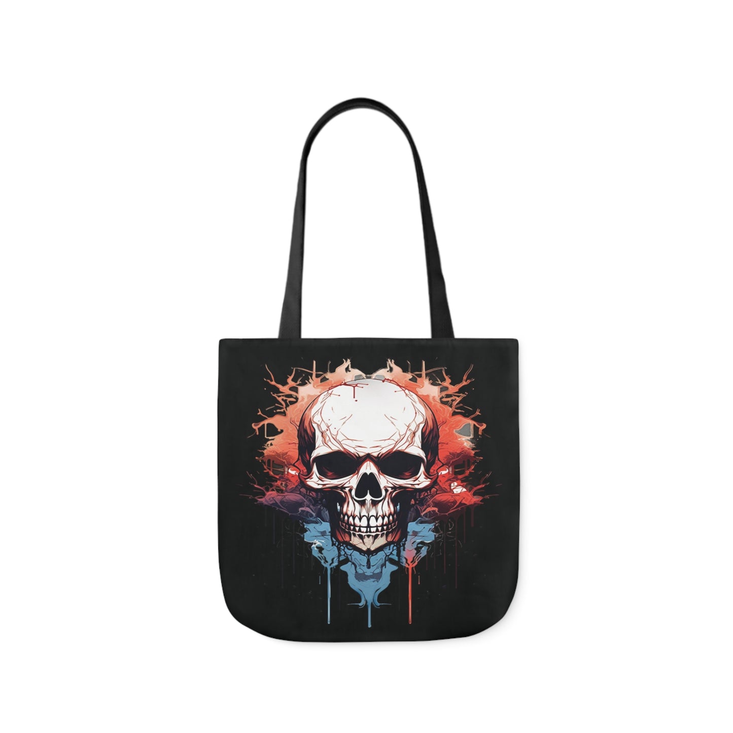 Skull Watercolour Painting Shoulder Tote Bag