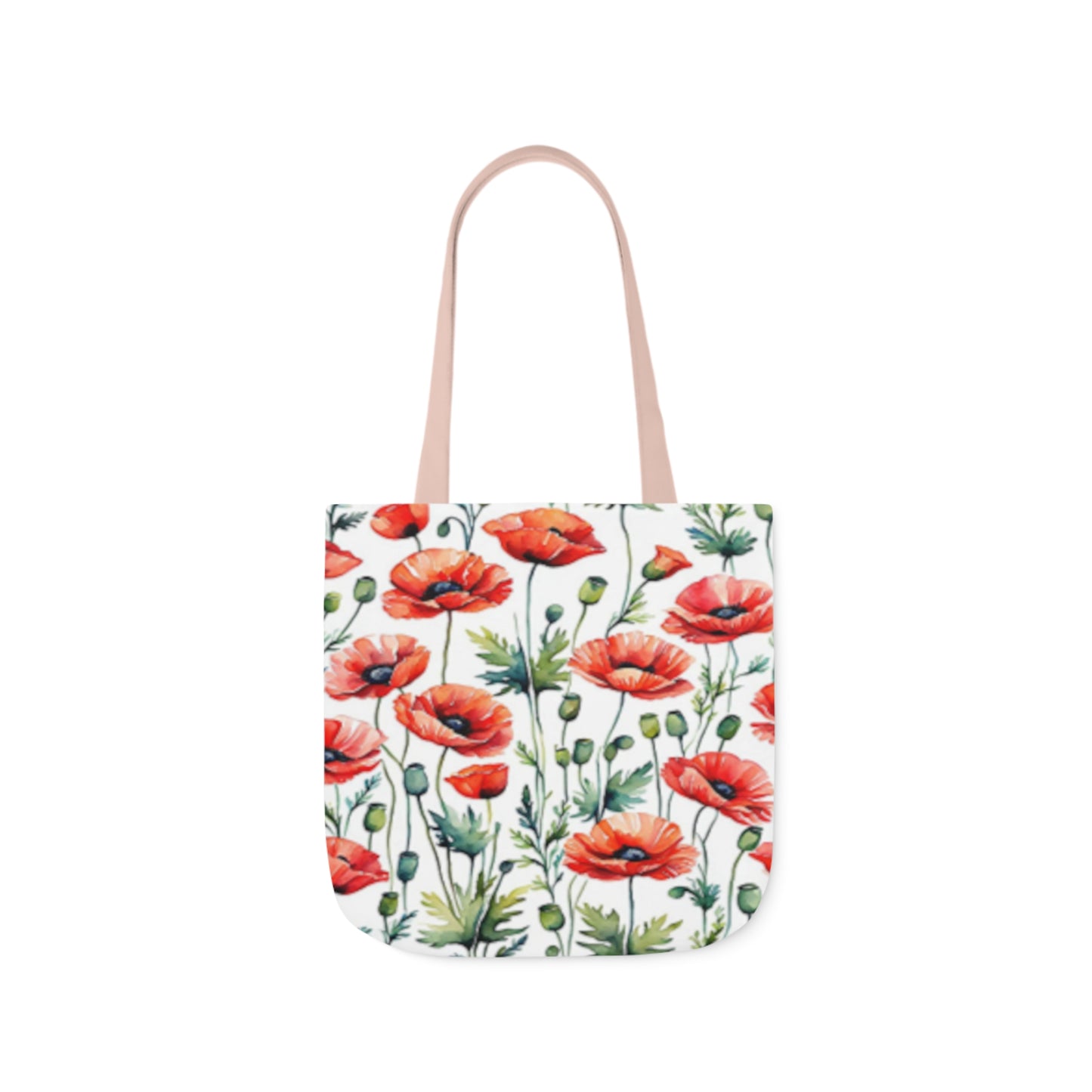 Red Poppies Shoulder Tote Bag