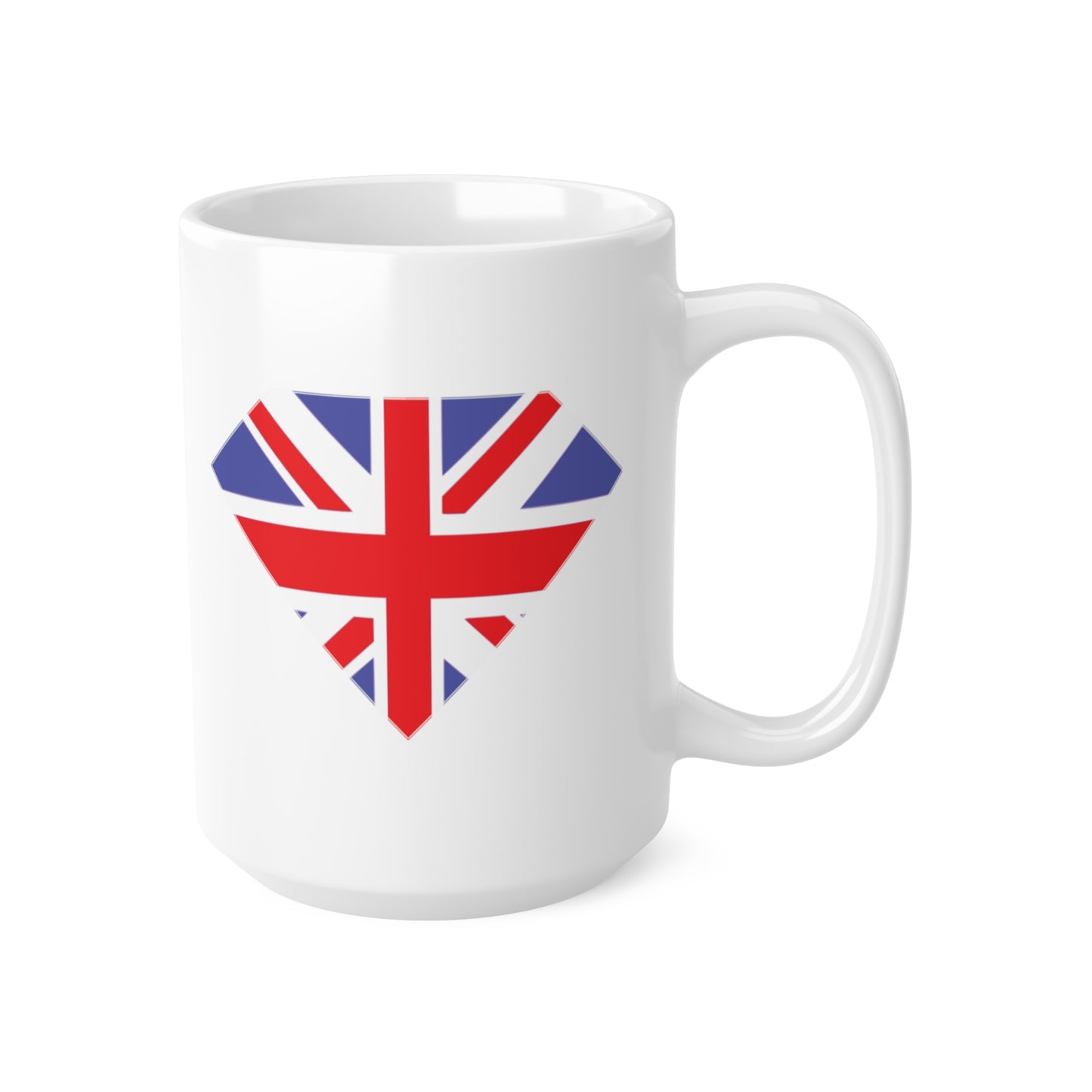 Union Jack Flag Diamond Gem Coffee Mug