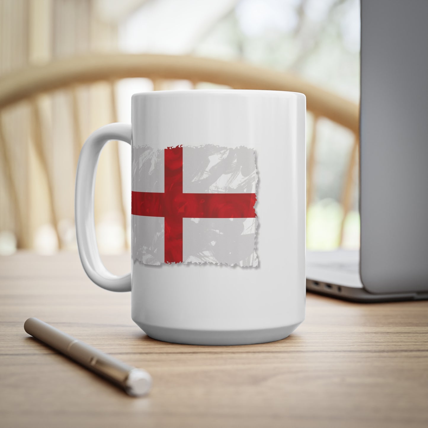 Grunge Painted England Flag Coffee Mug