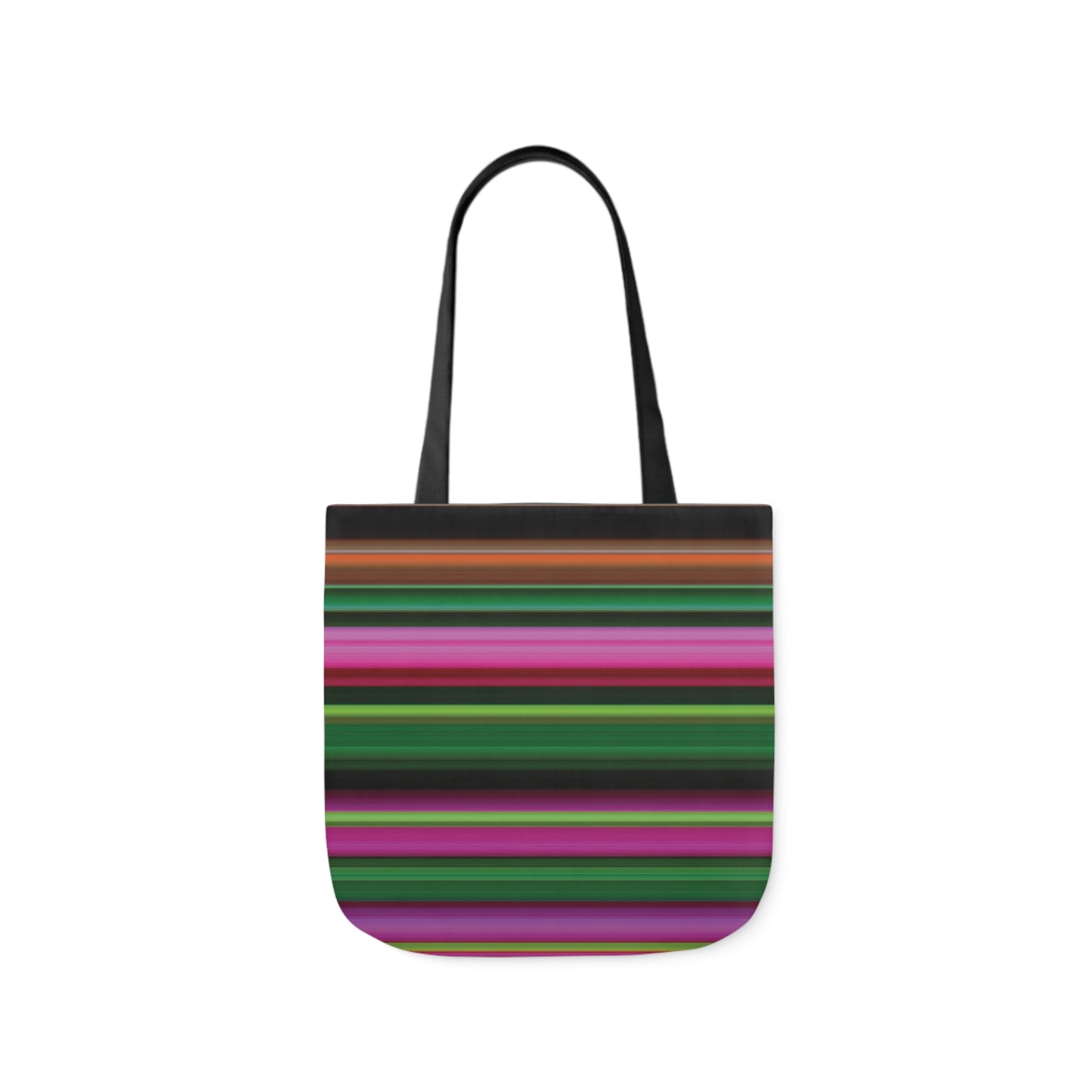 Neon Sunset Stripes Pattern Shoulder Tote Bag