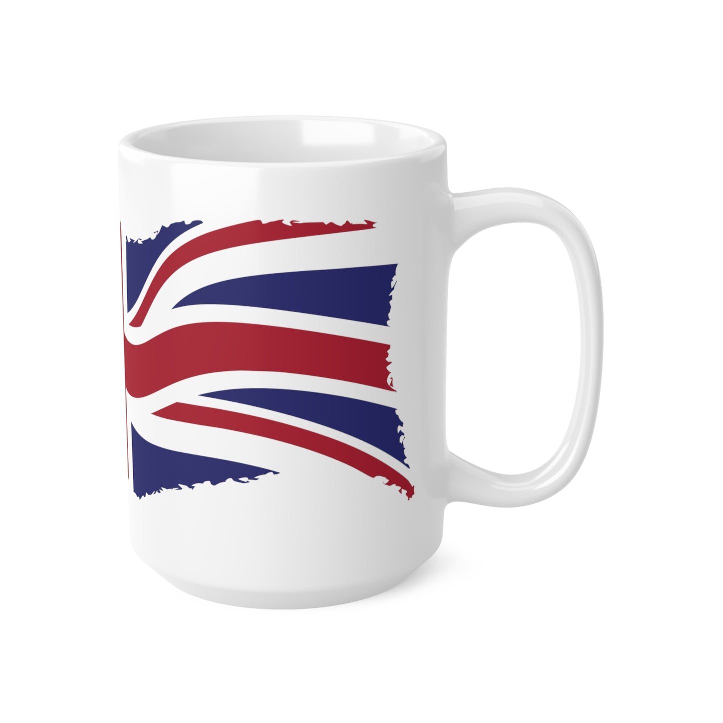 Union Jack Flag Grunge Wrap Around Coffee Mug