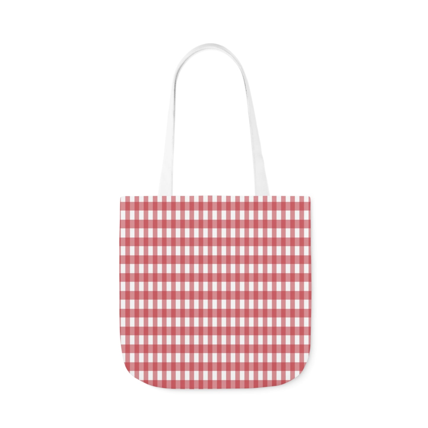 Rose Pink Check Pattern Shoulder Tote Bag