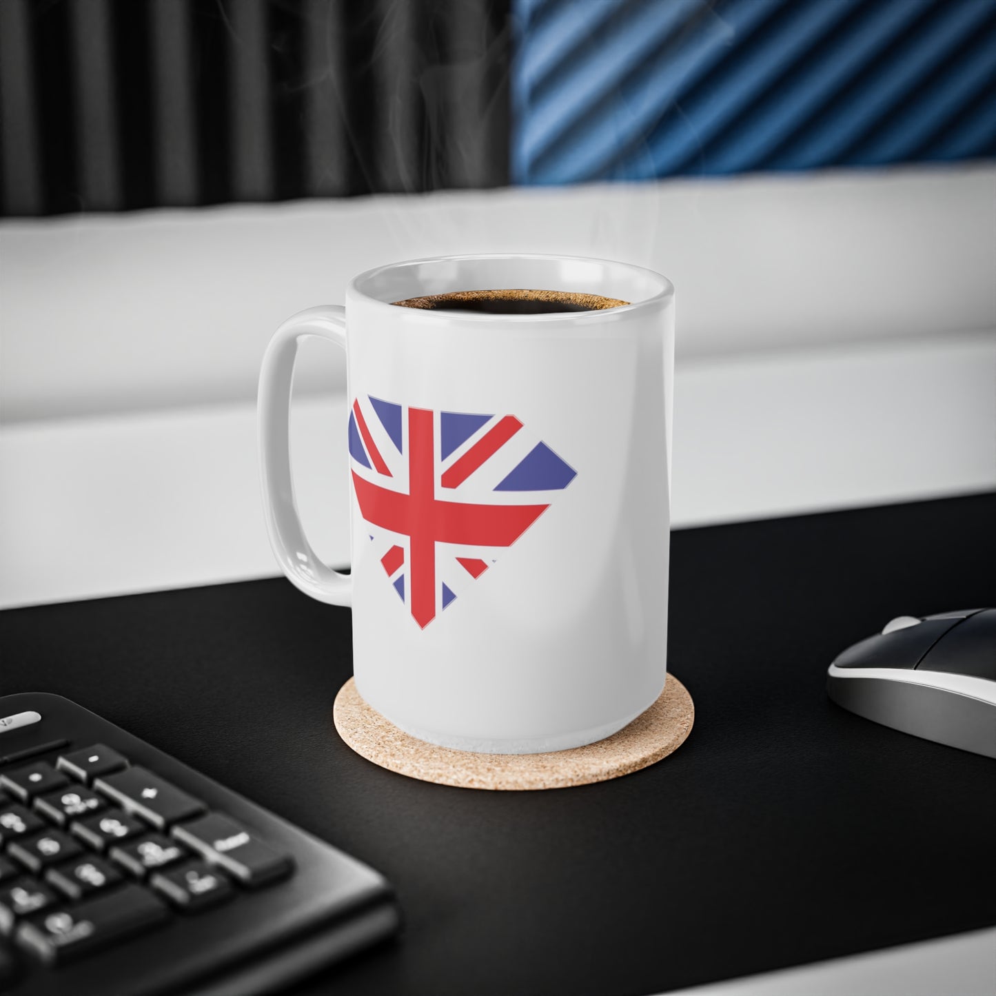 Union Jack Flag Diamond Gem Coffee Mug