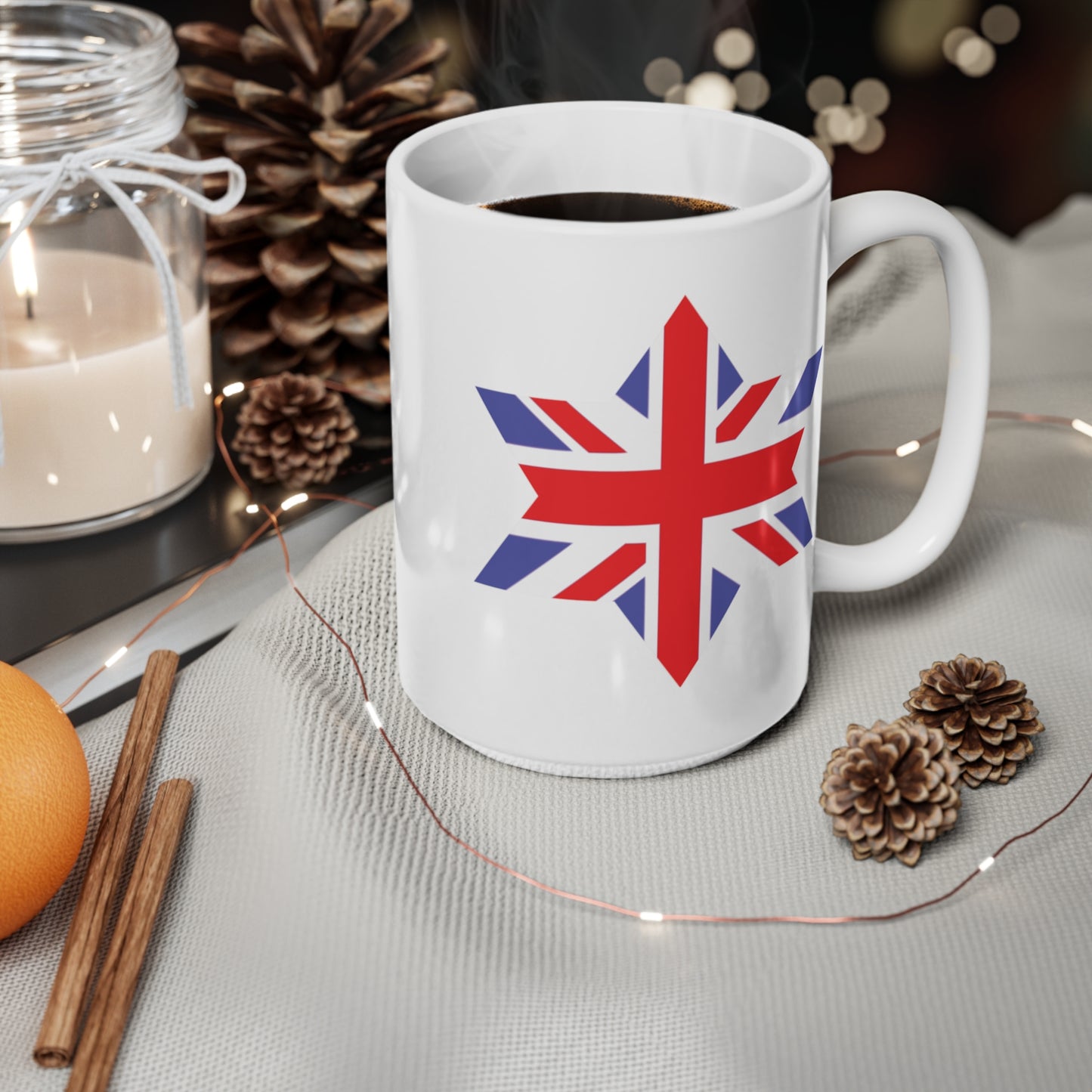 Union Jack Flag Star Coffee Mug