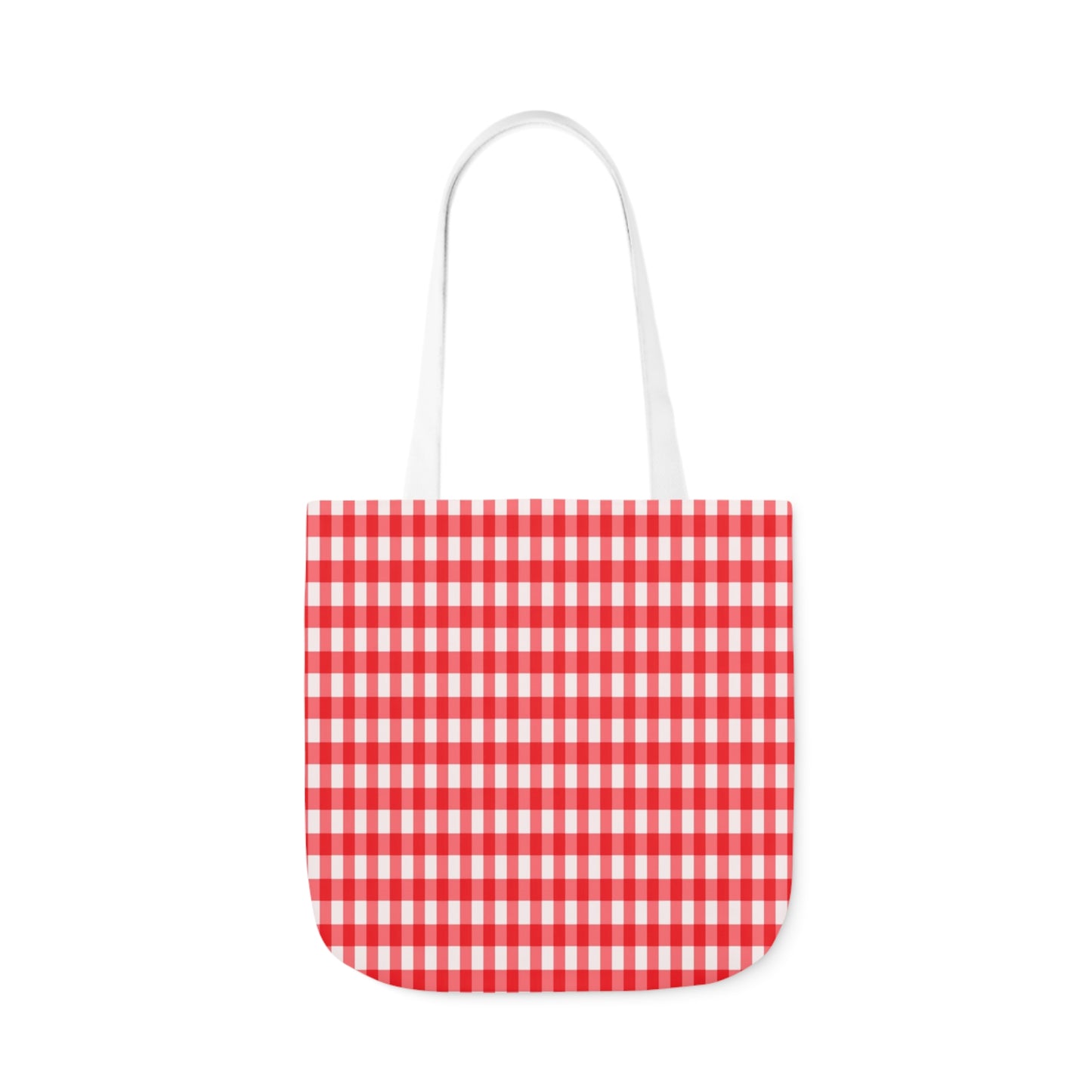 Red Check Pattern Shoulder Tote Bag