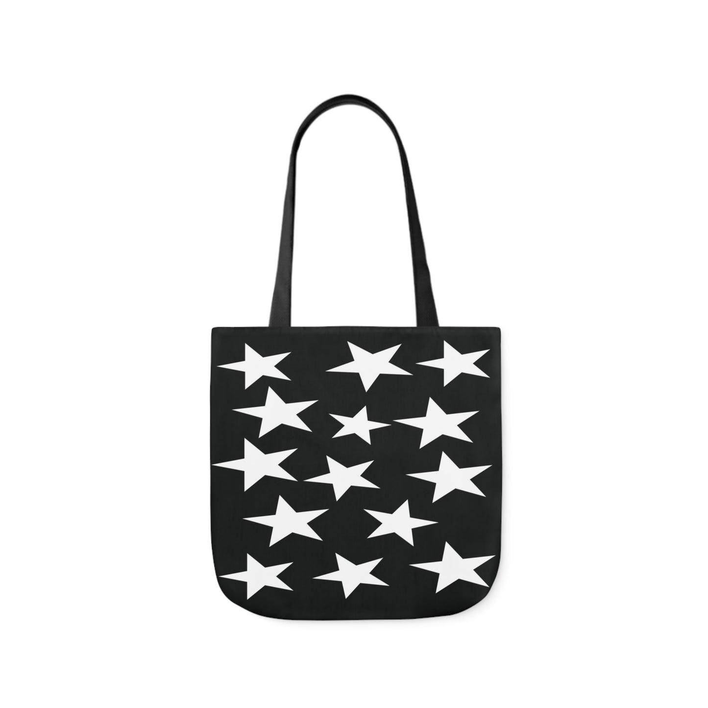 Stars White Cluster Pattern Shoulder Tote Bag