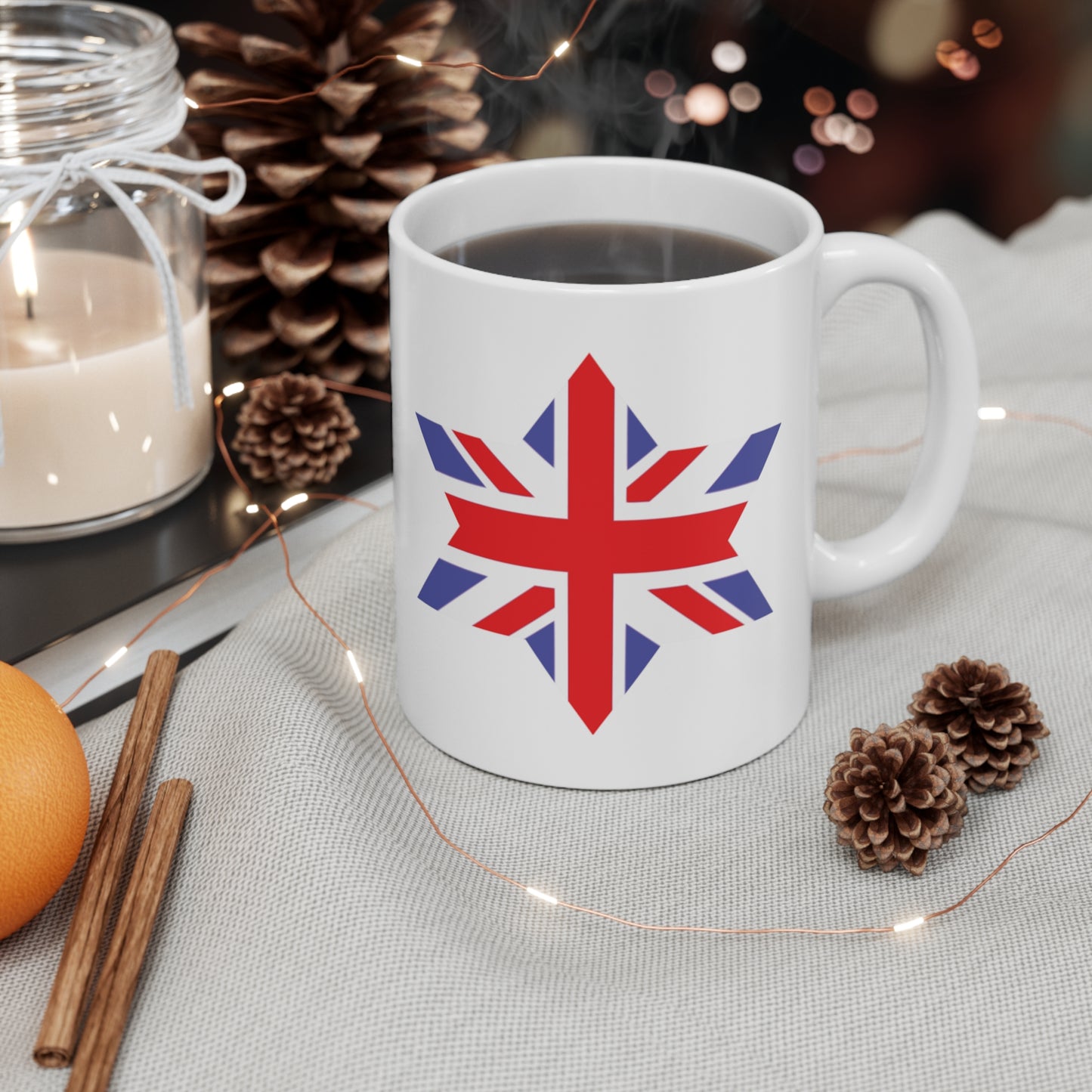 Union Jack Flag Star Coffee Mug