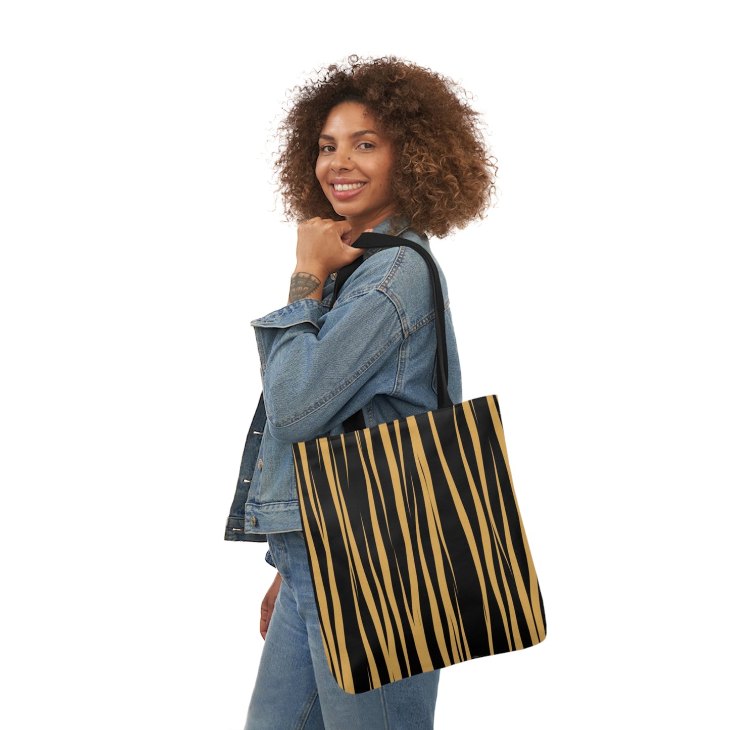 Tiger Stripes Animal Pattern Shoulder Tote Bag