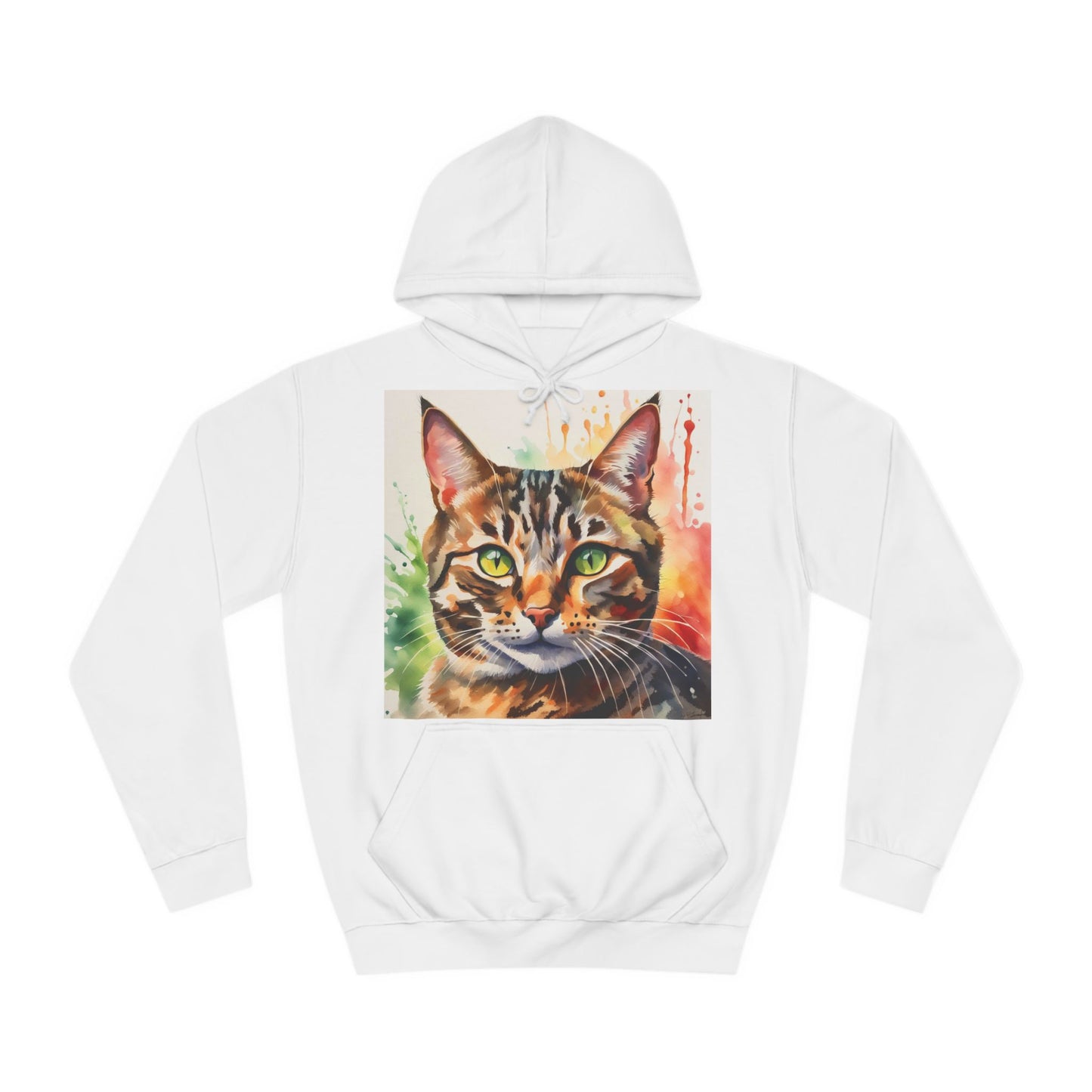 Tabby Cat Cute Watercolour Hoodie