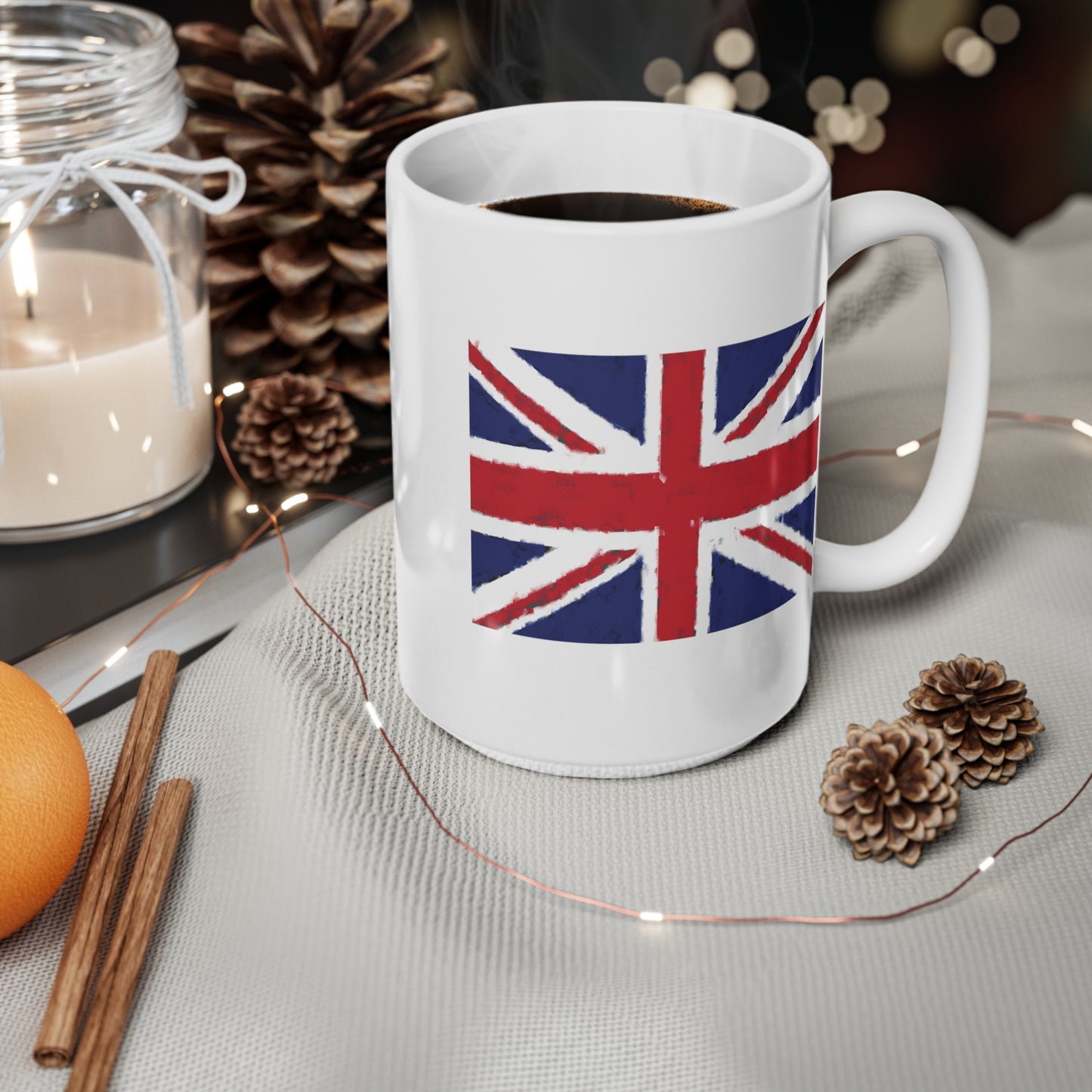 Union Jack Flag Chalk Coffee Mug