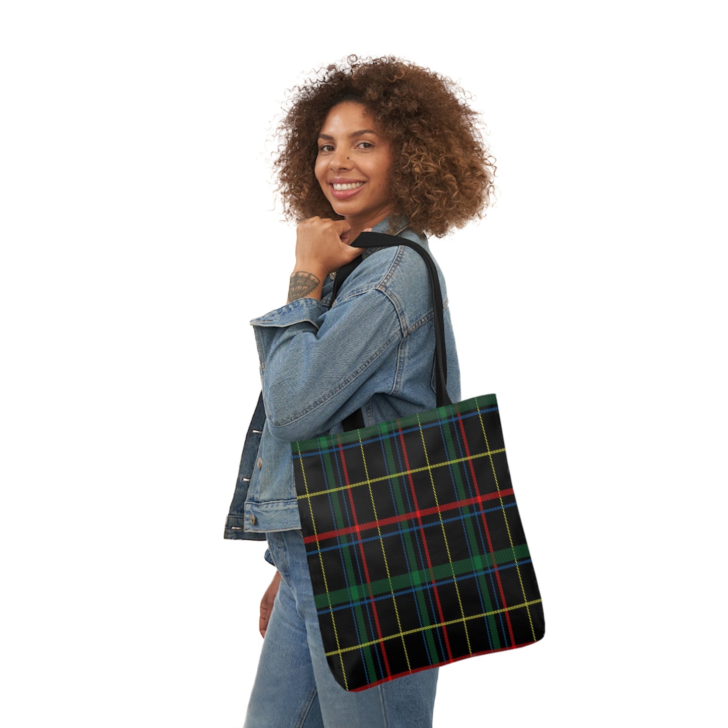 Ancient Hunting Tartan Shoulder Tote Bag