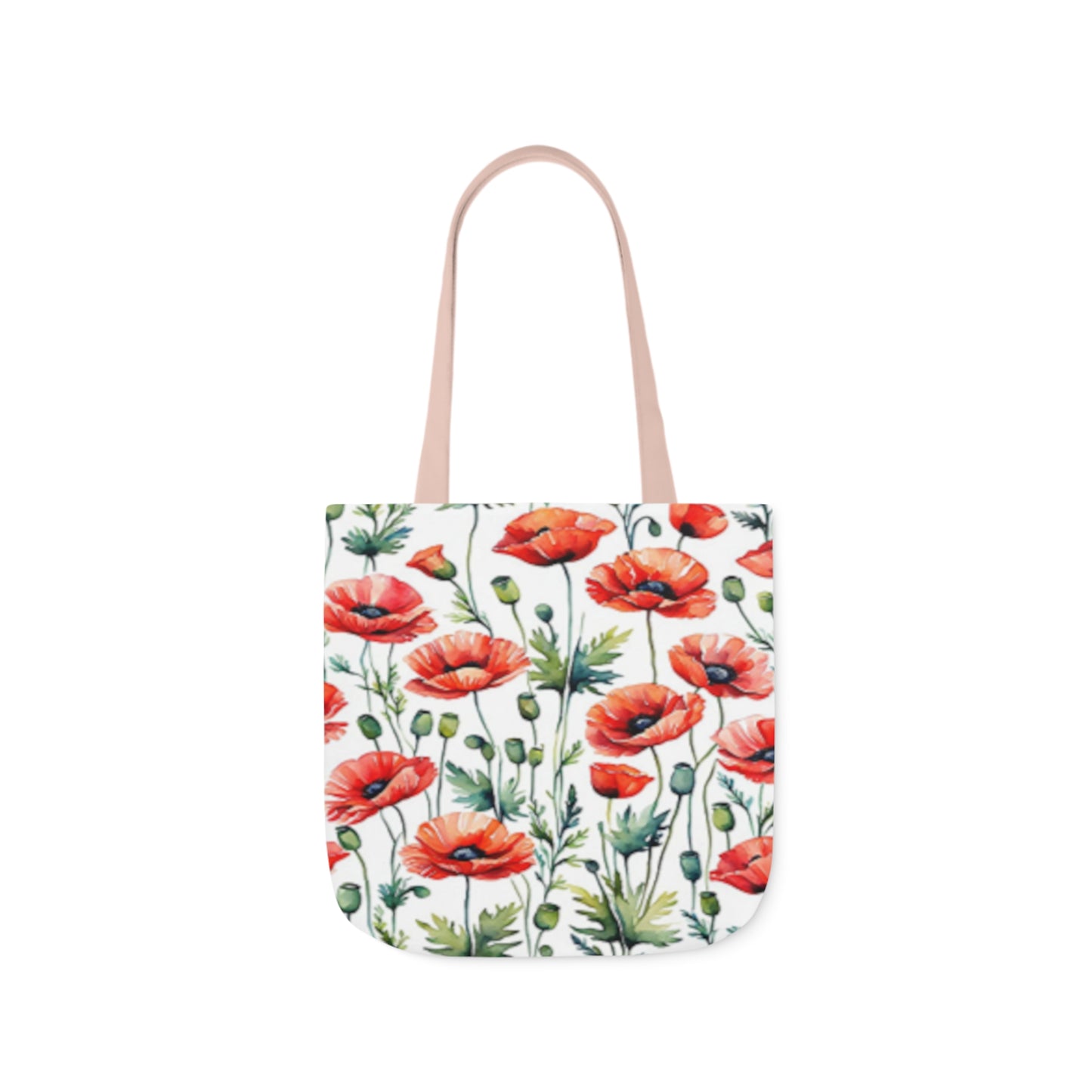 Red Poppies Shoulder Tote Bag