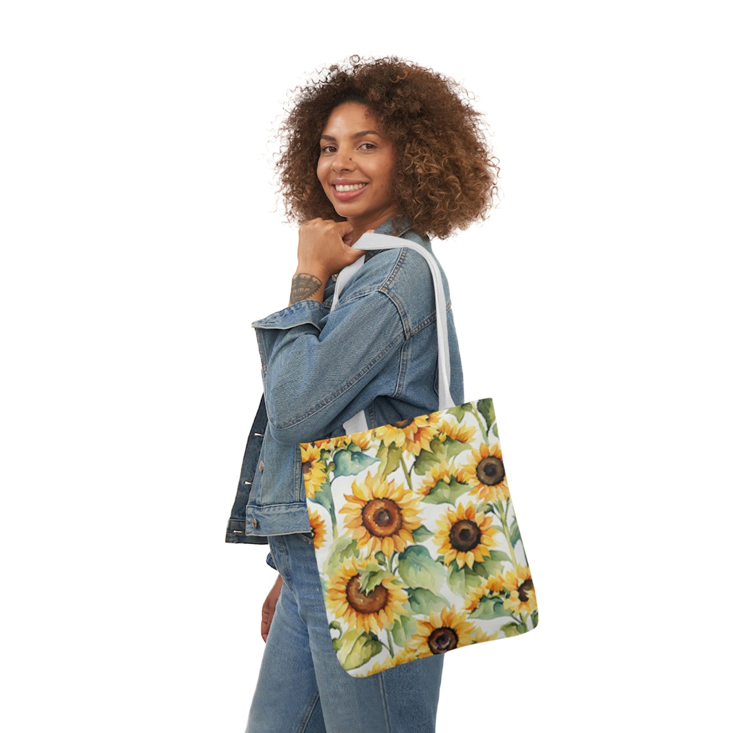 Yellow Sunflowers Shoulder Tote Bag